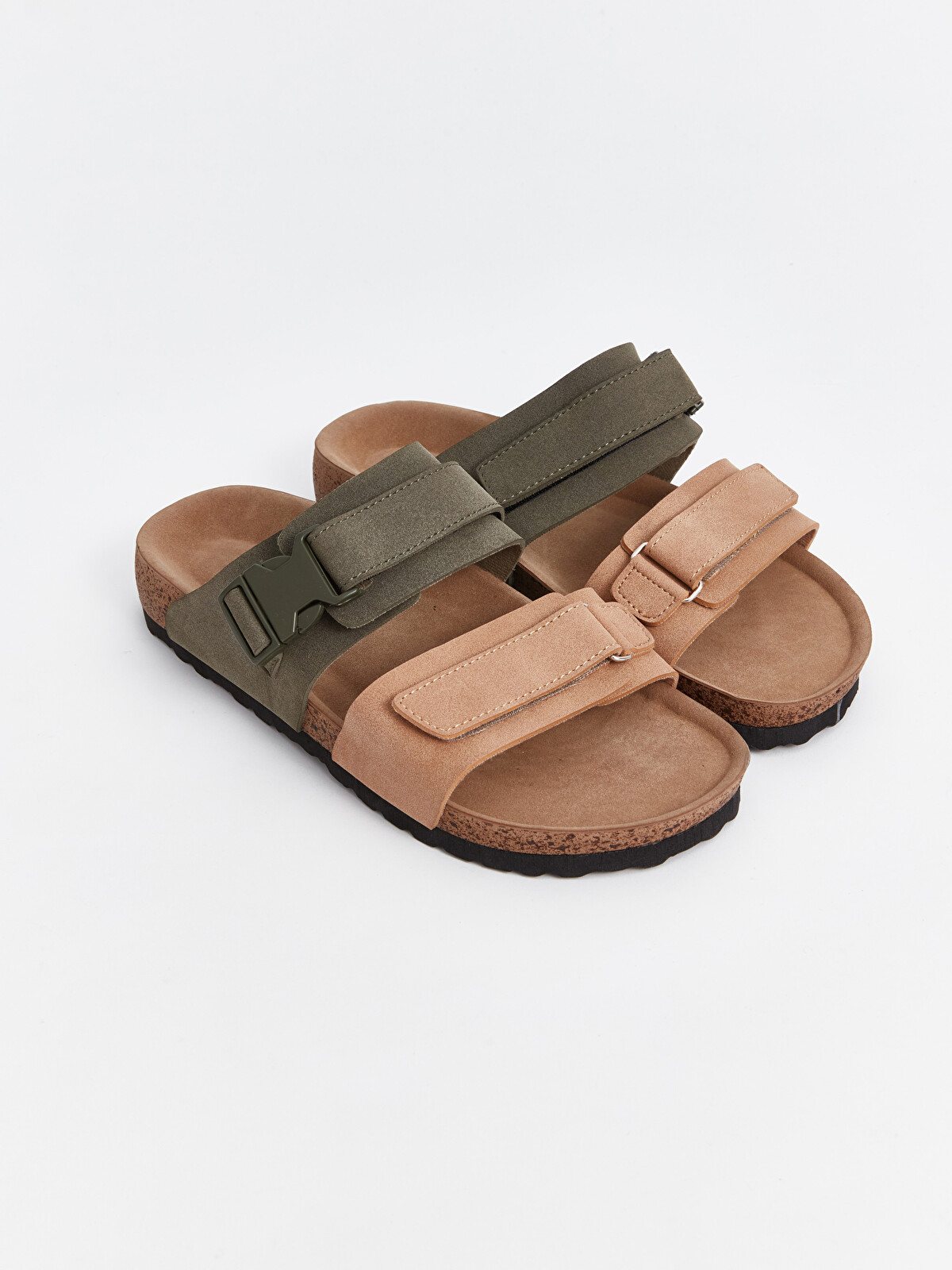 LCW STEPS Haki Renk Bloklu Erkek Terlik - S4JI64Z8-RLK | LCW