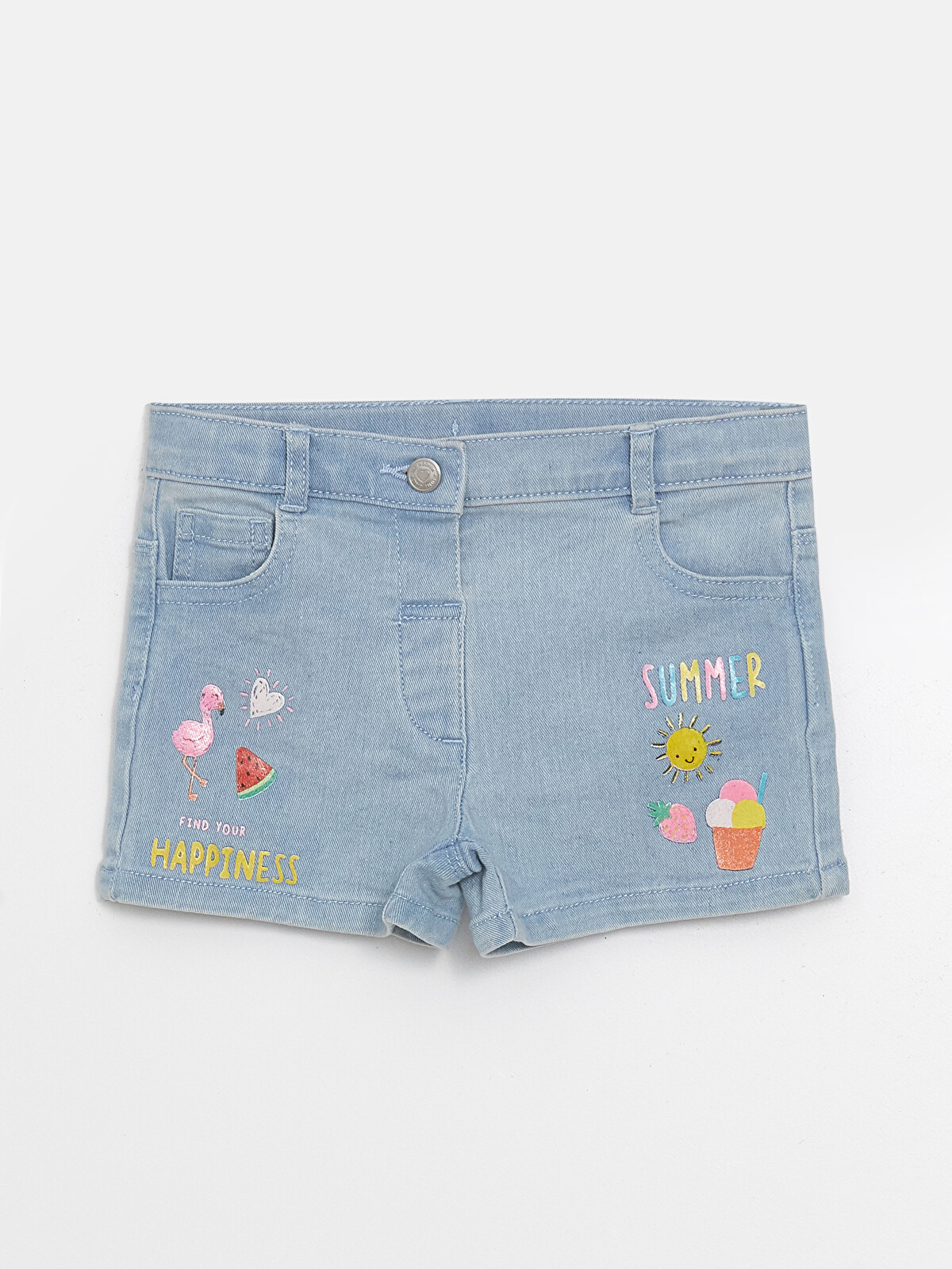 babychickさん専用 LCW Kids Elastic Waist Embroidered Baby Girl Jean Shorts