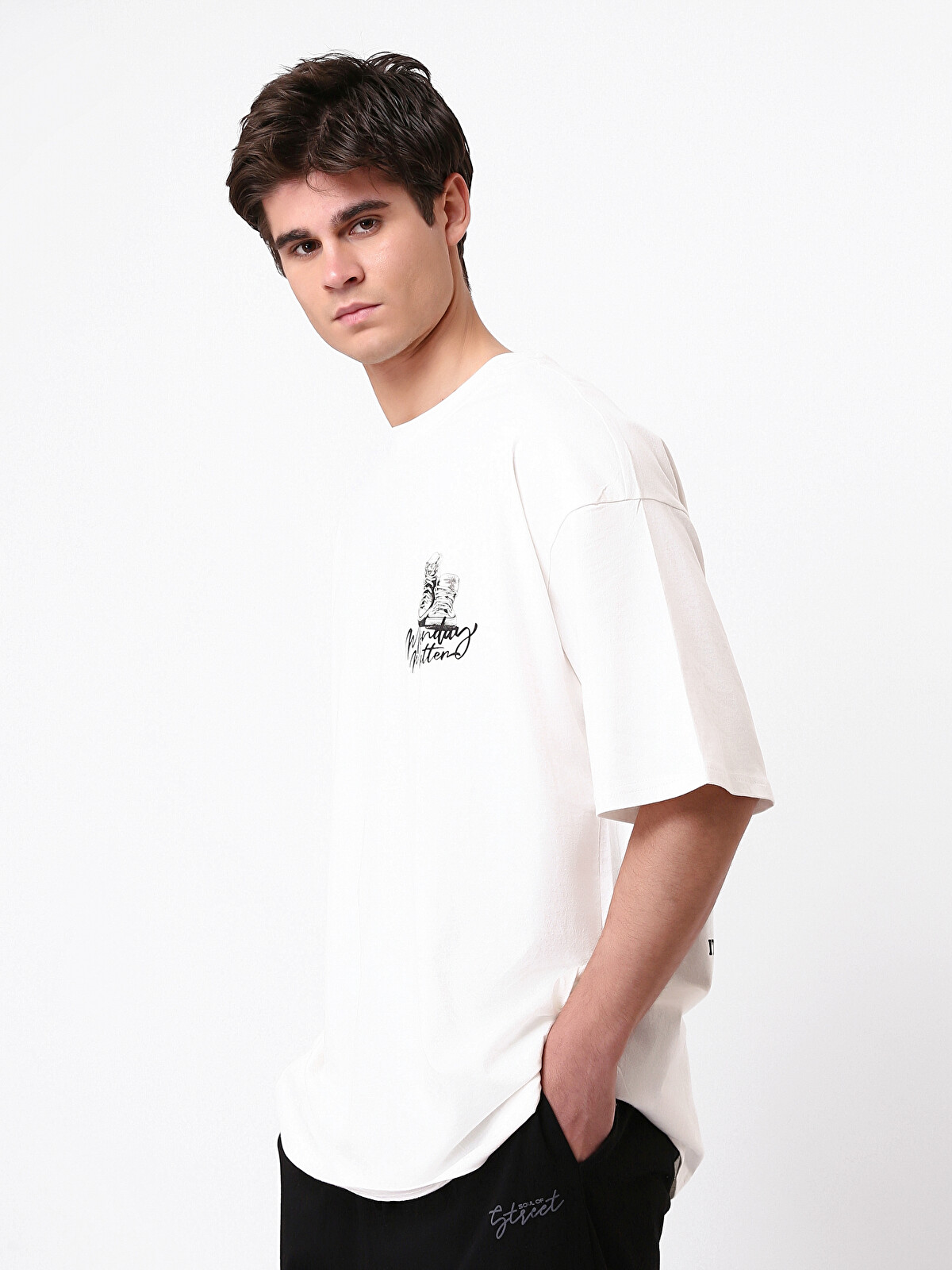 XSIDE Crew Neck Printed Short Sleeve Men's T-shirt - S4KF21Z8-R9J