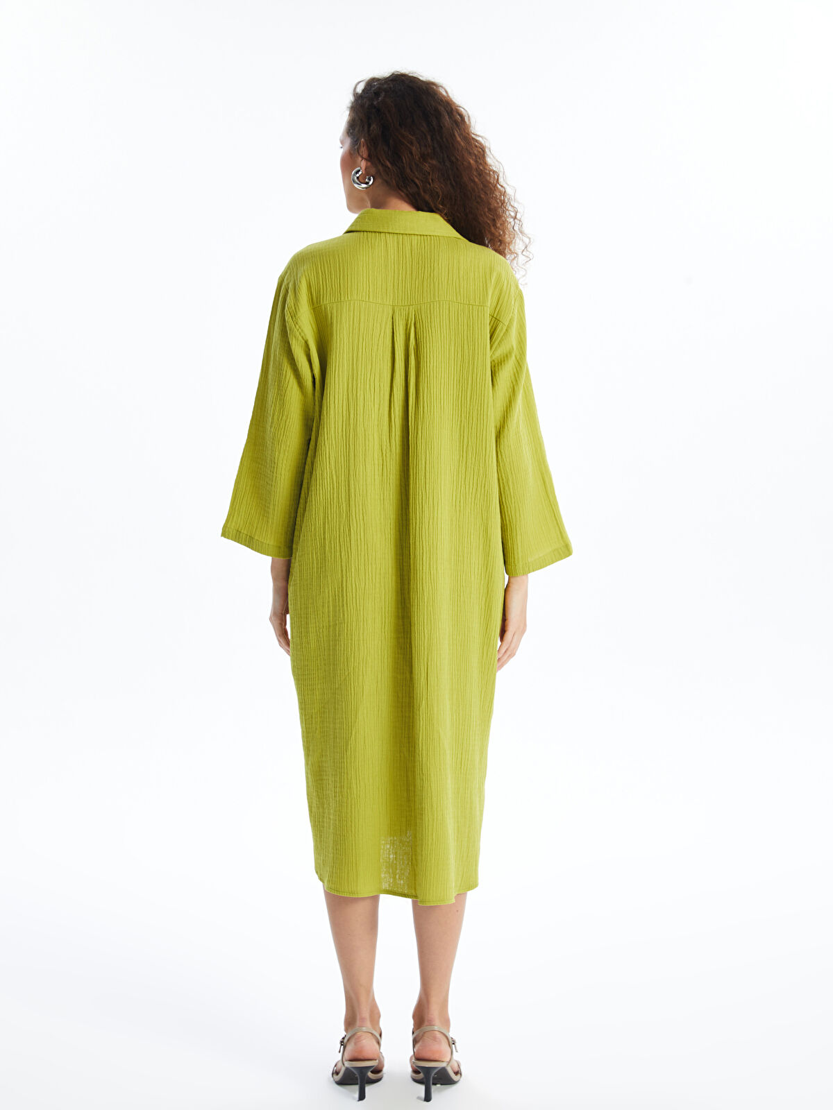 LCWAIKIKI Classic Düz Oversize Kadın Gömlek Elbise - S4KS23Z8-YH5