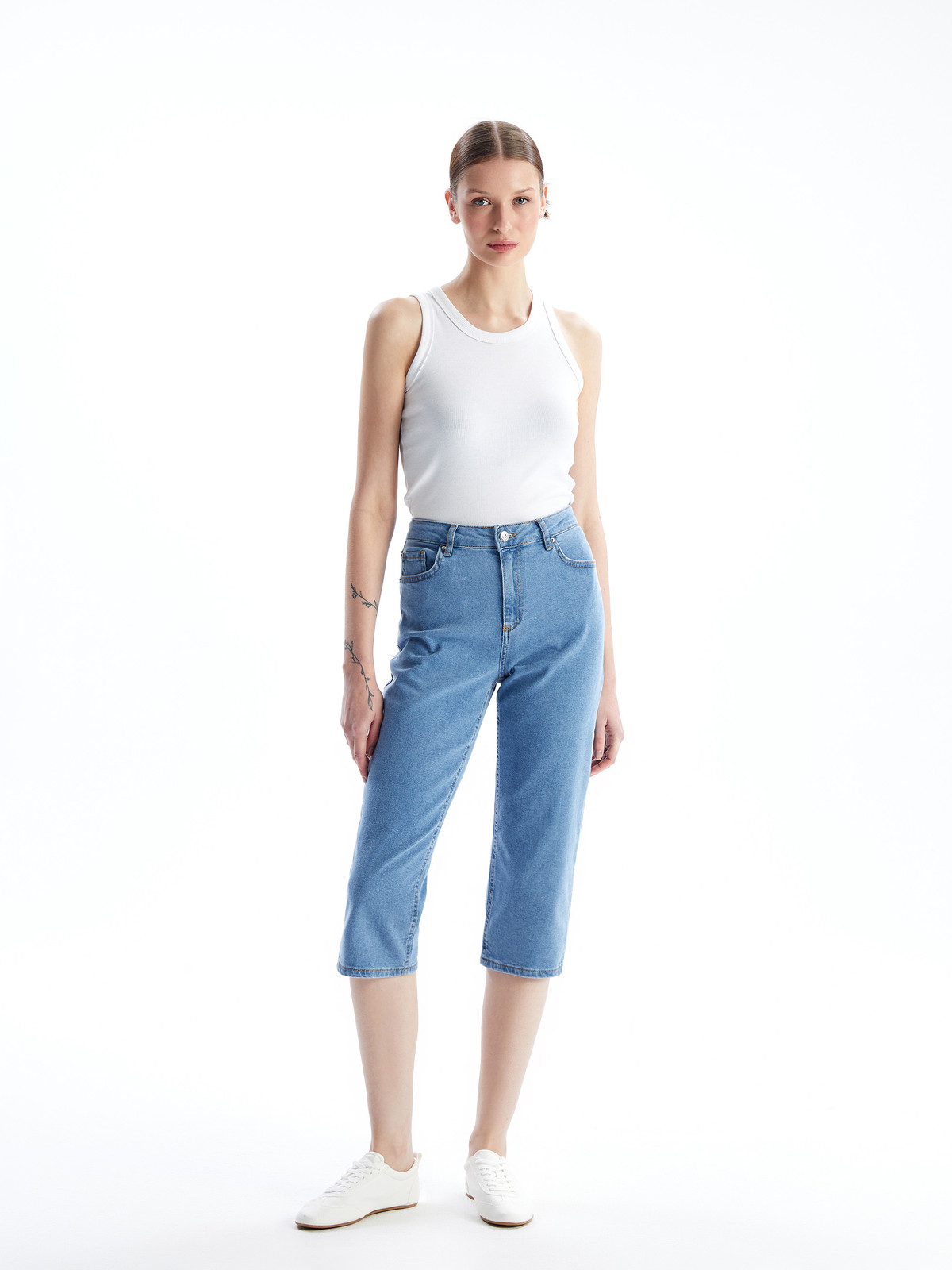 LCWAIKIKI Classic Dar Fit Kadın Jean Kapri - S4KY57Z8-311 | LC Waikiki