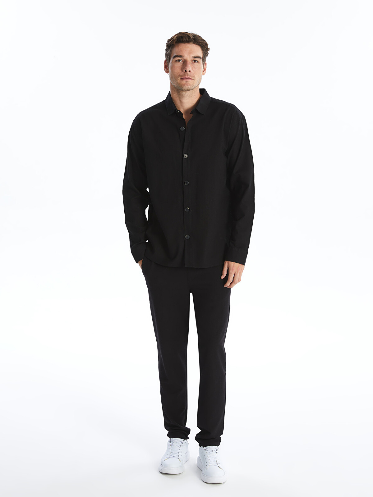 LCW Vision Regular Fit Long Sleeve Men's Shirt - S4KY74Z8-CVL | LC