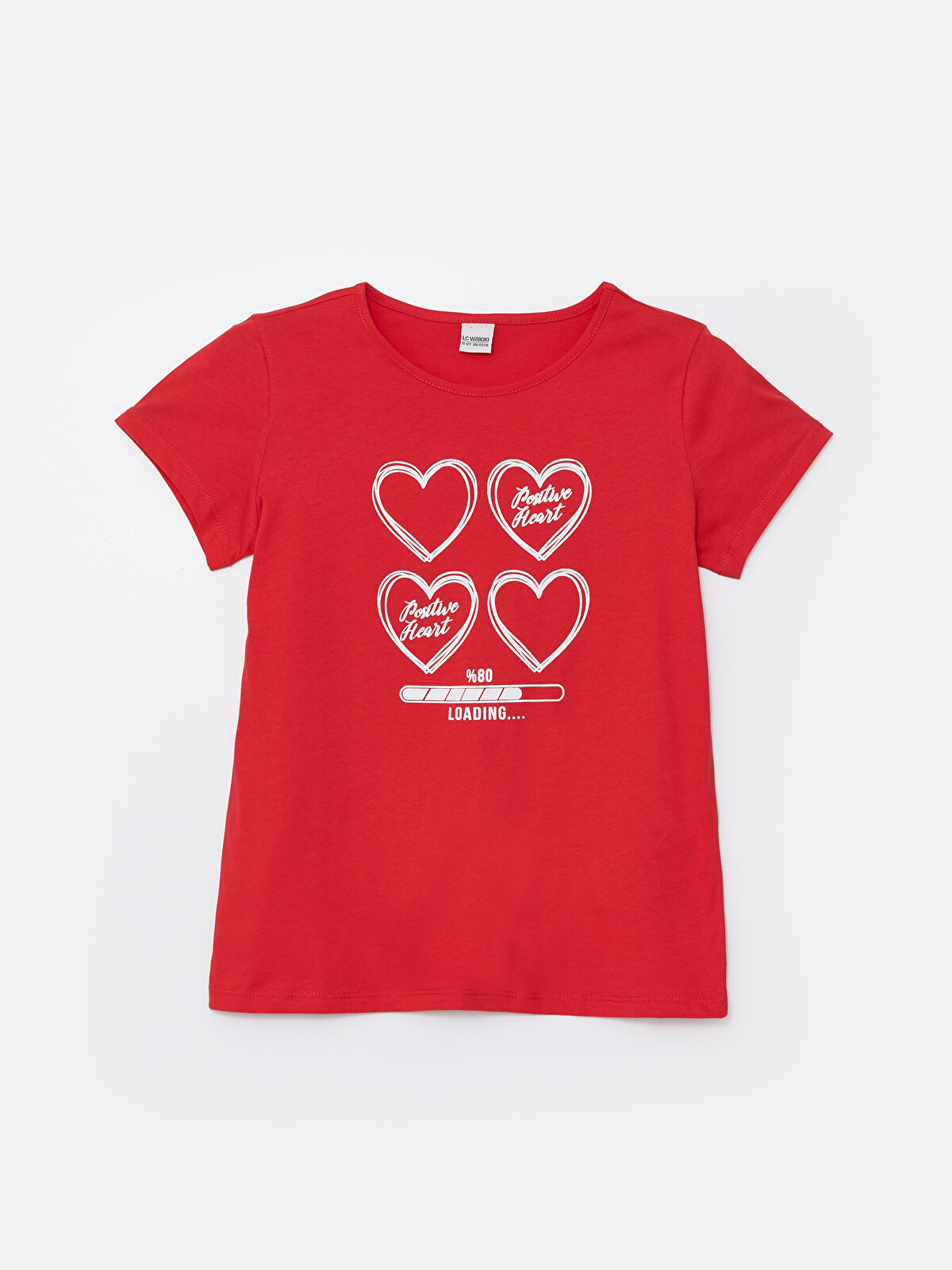 LCW Kids Crew Neck Printed Short Sleeve Girls' T-Shirt - S4LI21Z4