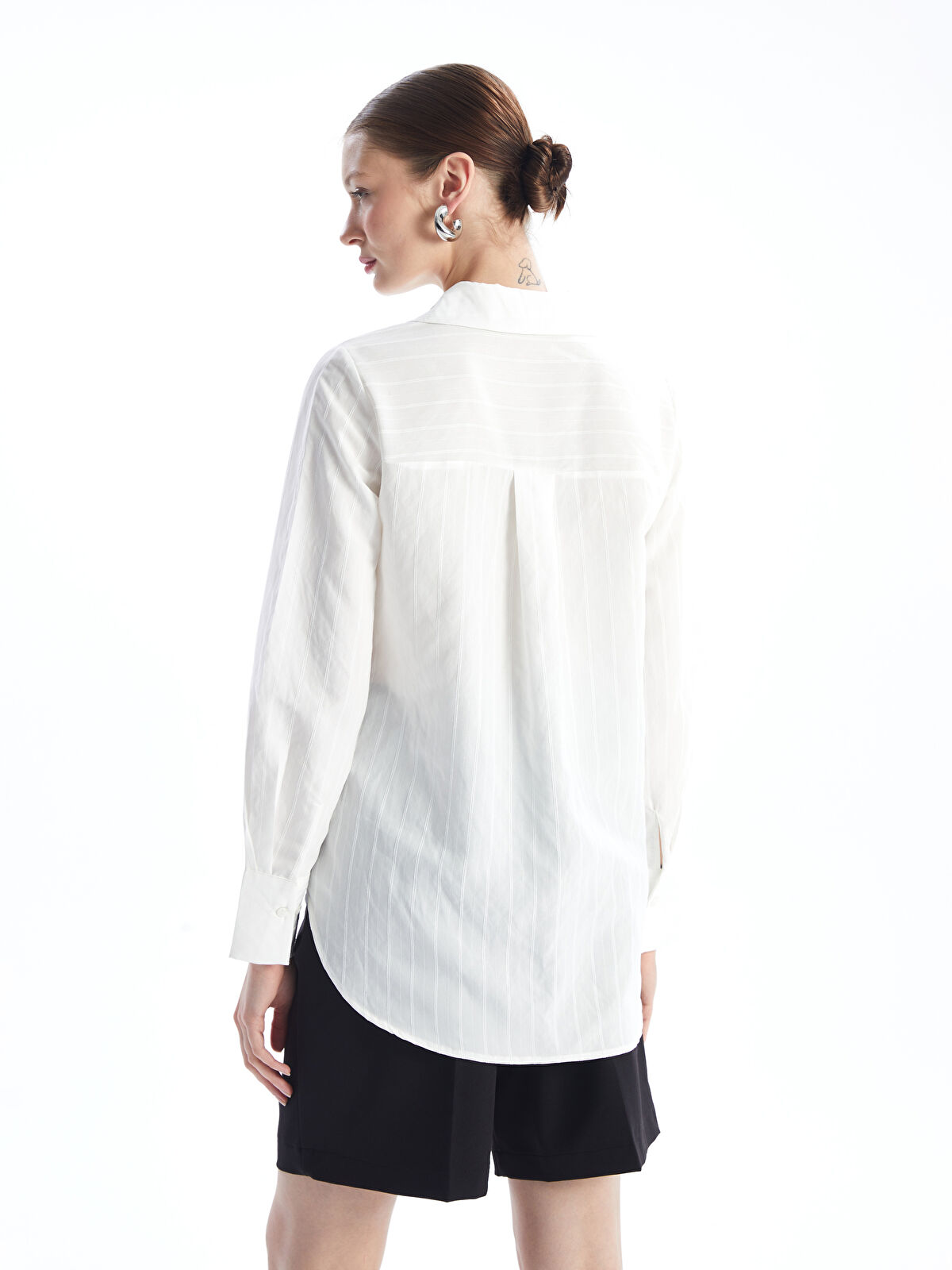 Striped Long Sleeve Women's Shirt -S4LR15Z8-LJX - LC Waikiki
