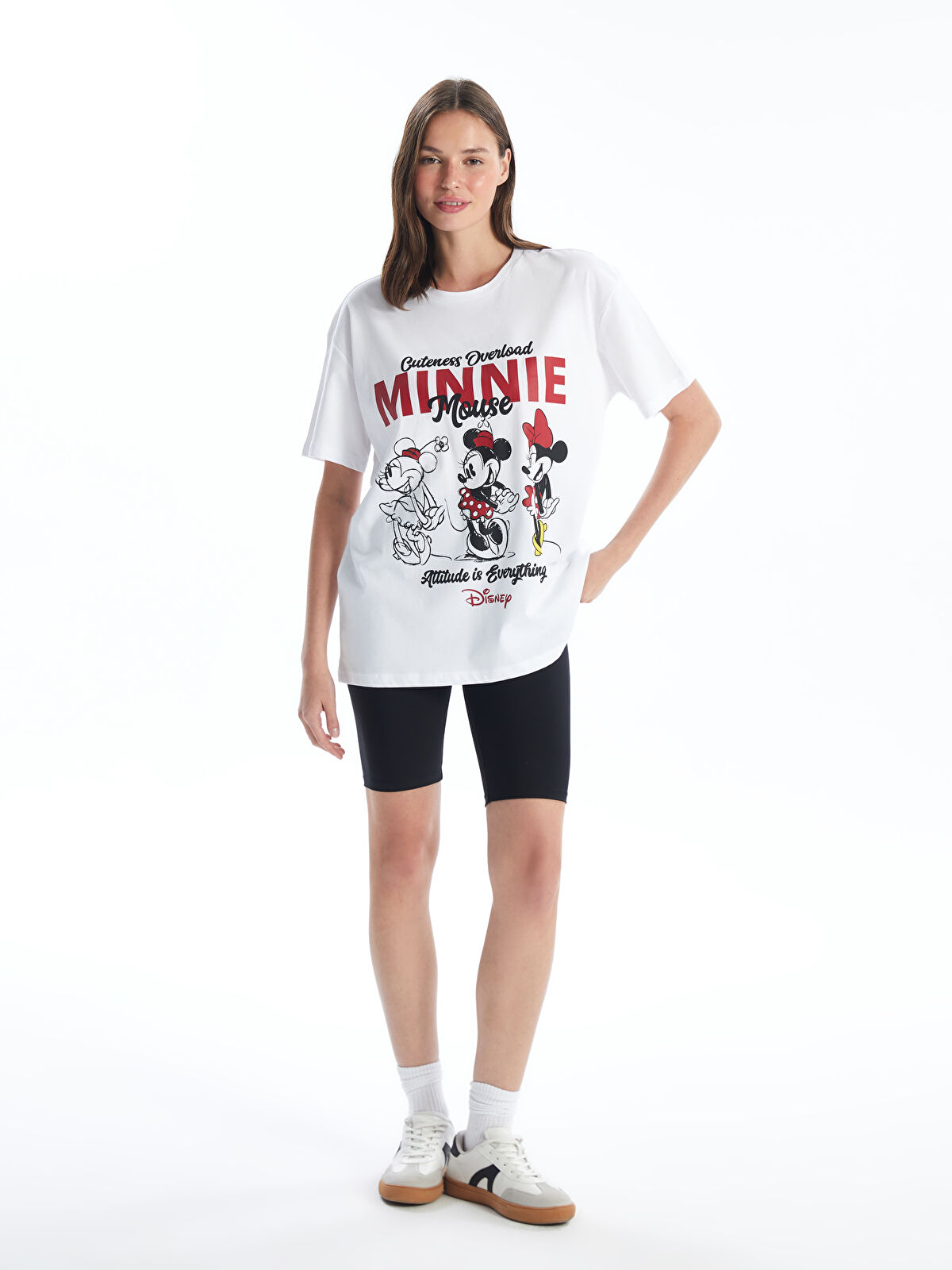 XSIDE Crew Neck Minnie Mouse Printed Short Sleeve Oversize