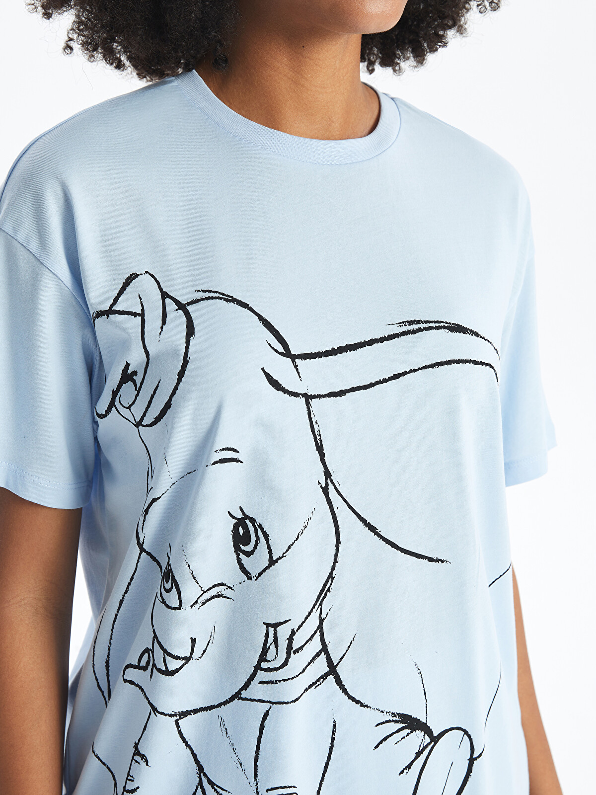 XSIDE Crew Neck Dumbo Printed Short Sleeve Women's T-shirt