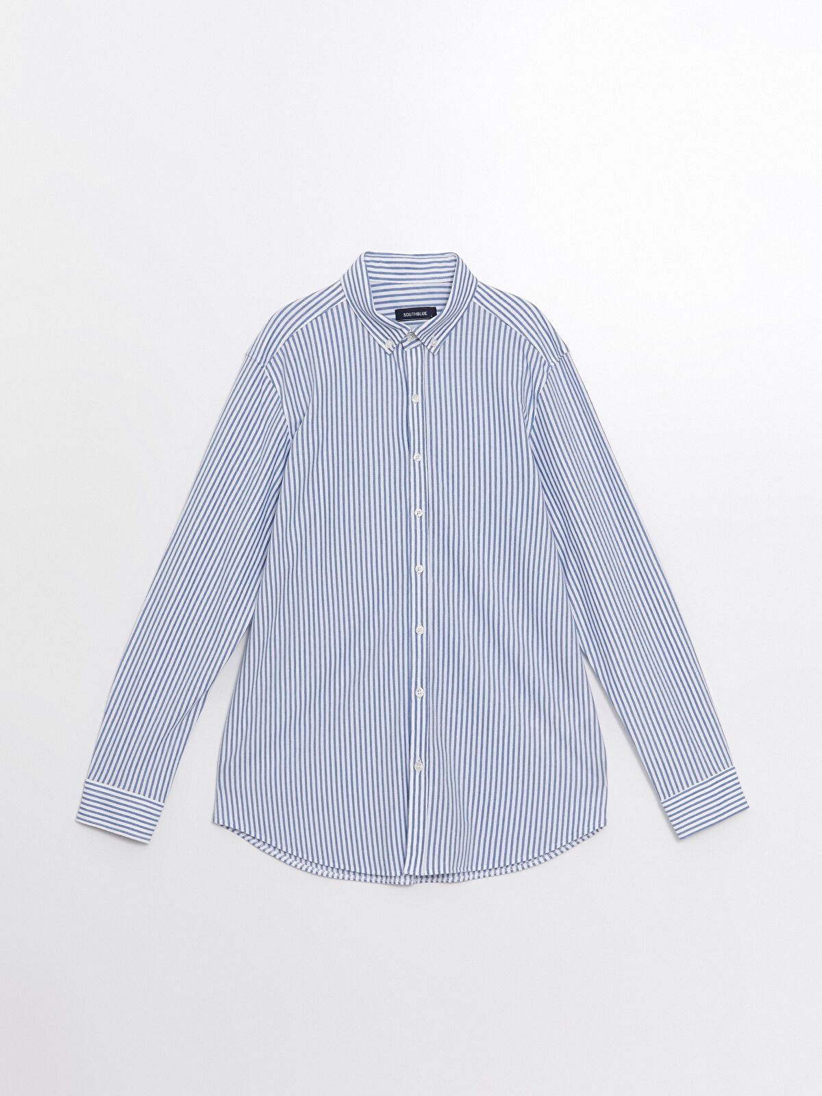 SOUTHBLUE Slim Fit Long Sleeve Striped Oxford Men's Shirt