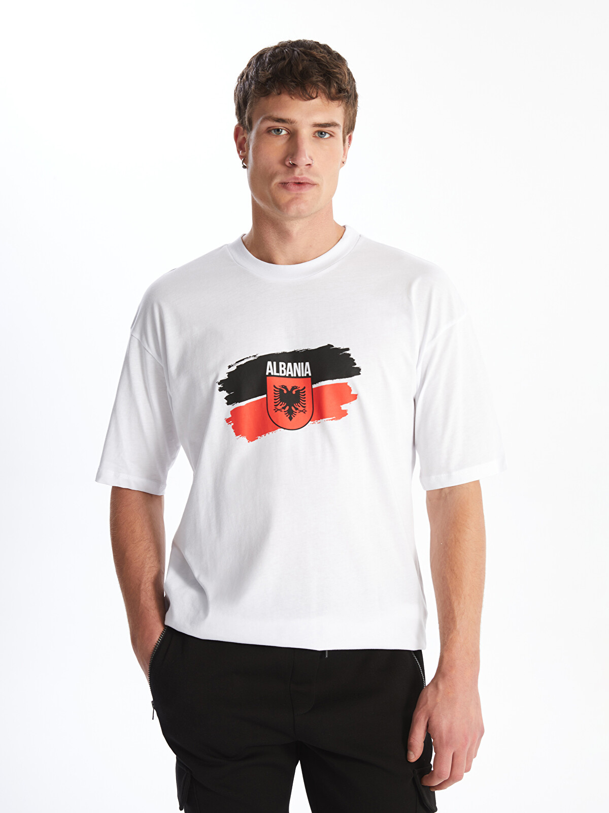 XSIDE ACTIVE Dry-tech Crew Neck Albania Printed Men's Sports T