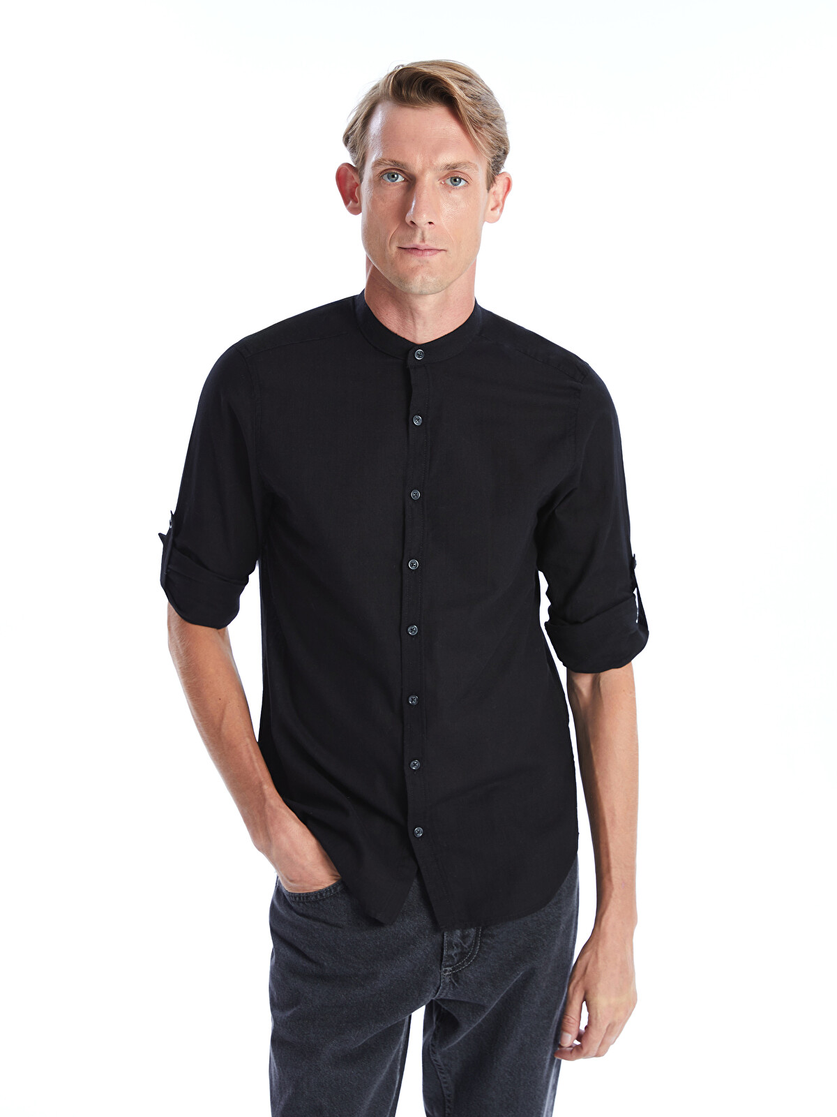 LCWAIKIKI Classic Slim Fit Long Sleeve Poplin Men's Shirt