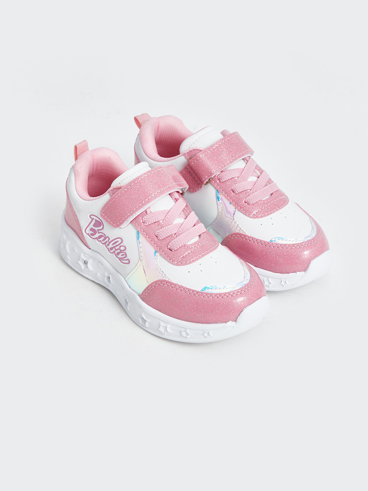 LCW STEPS Barbie Baskılı Tabanı Işıklı Kız Çocuk Spor Ayakkabı