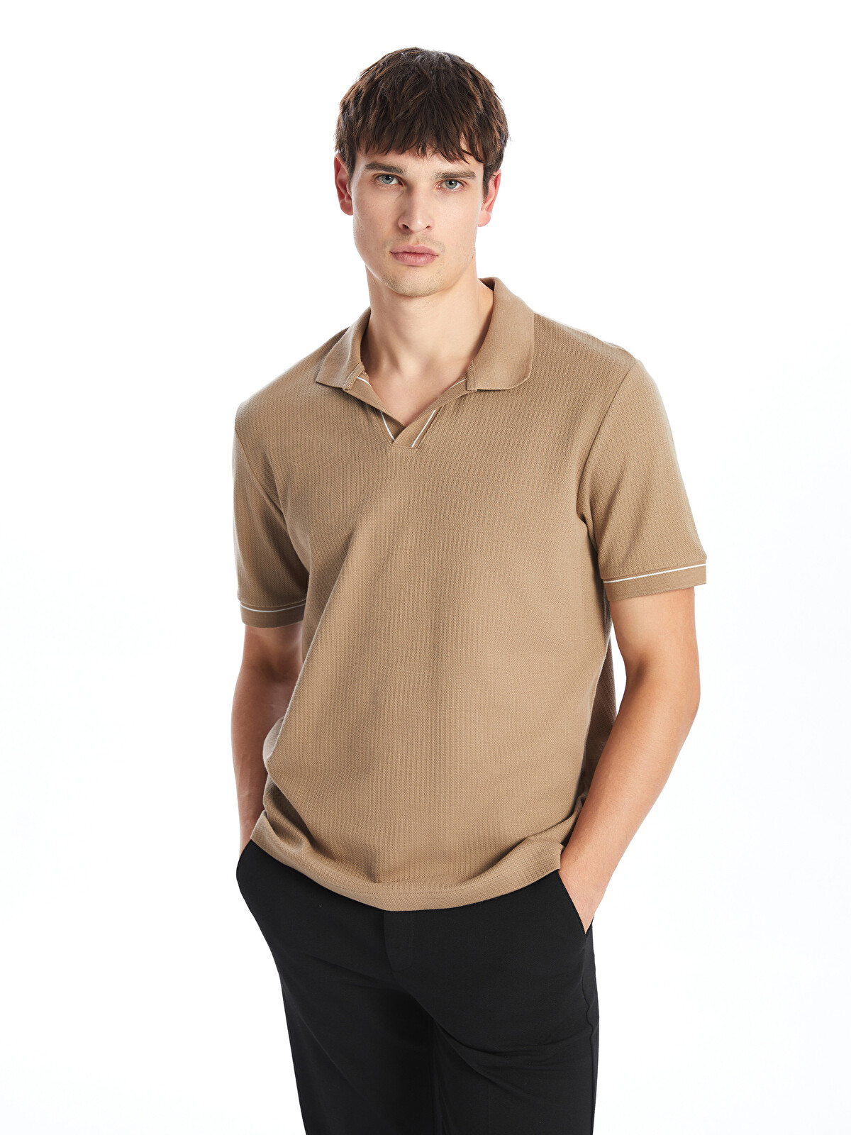 SOUTHBLUE Polo Neck Short Sleeve Jersey Men's T-Shirt - S4O012Z8