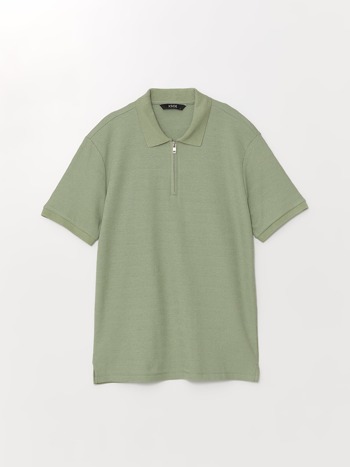 【よしぼぉ】 LC WAIKIKI Yeşil Polo Yaka Kısa Kollu Erkek Dokulu Tişört