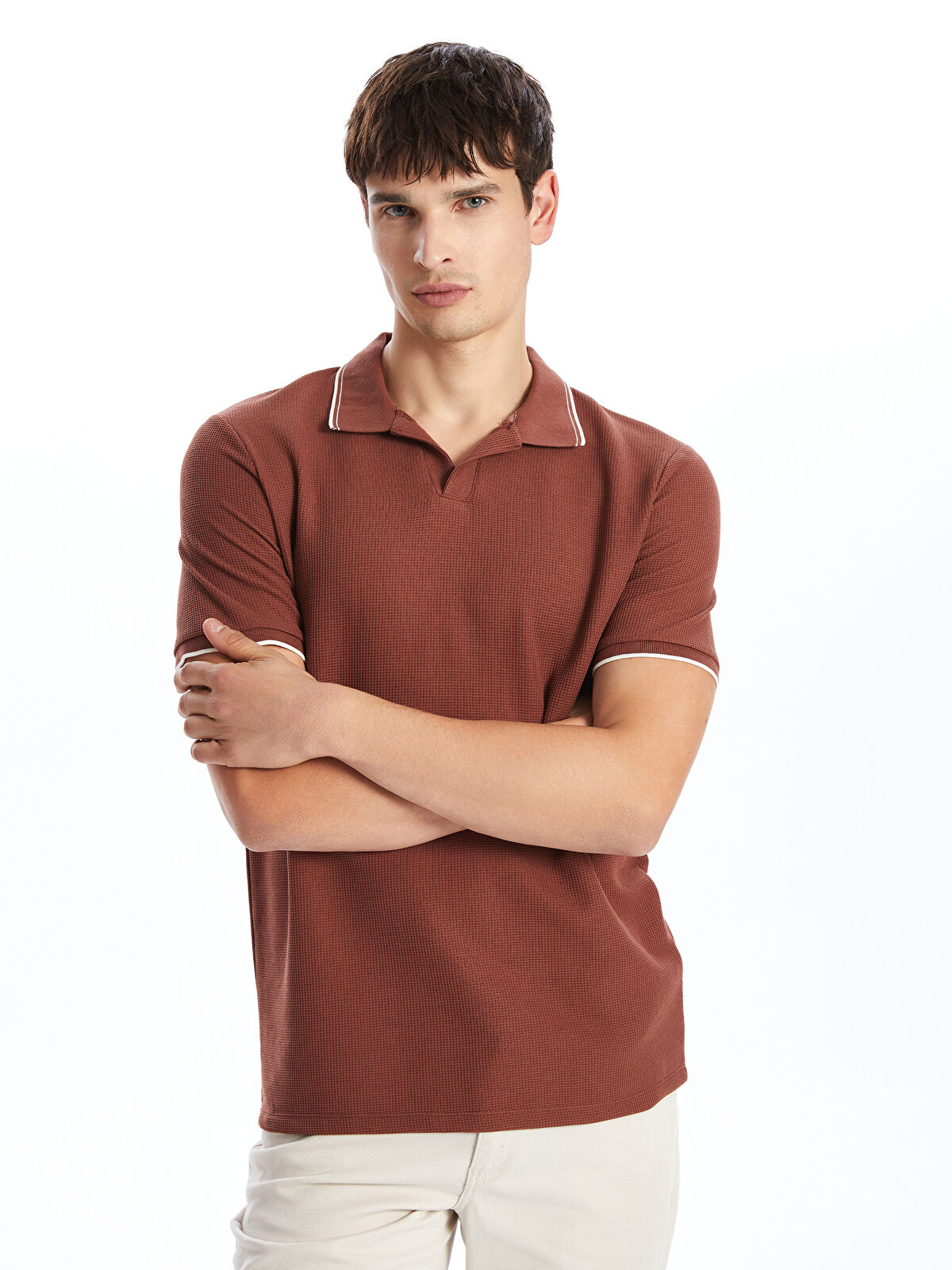SOUTHBLUE Polo Neck Short Sleeve Men's T-Shirt -S4O749Z8-V89
