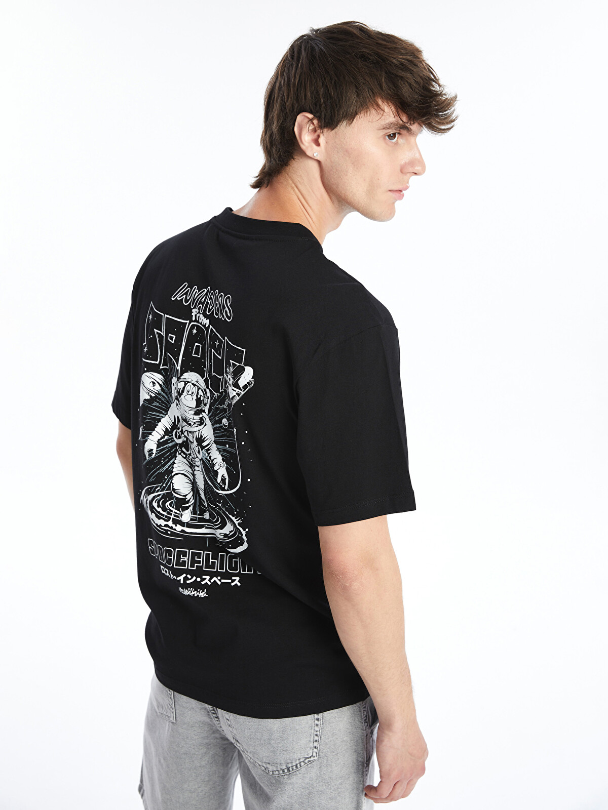 XSIDE Crew Neck Short Sleeve Printed Combed Cotton Men's T-shirt