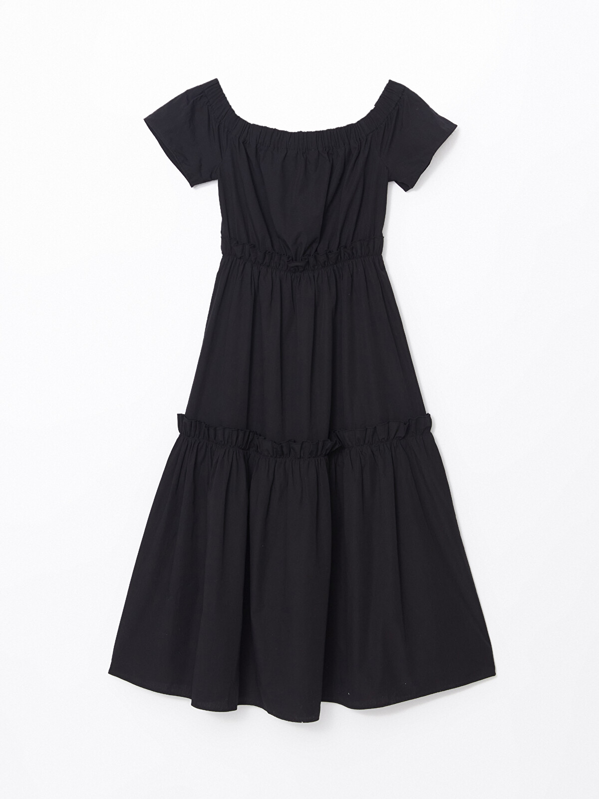 XSIDE Slash Neck Plain Short Sleeve Women's Dress - S48929Z8-CVL