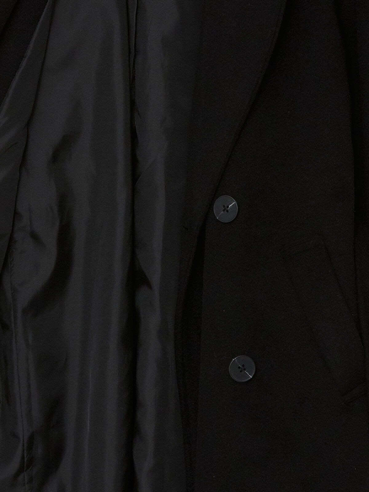 Siyah Ceket Yaka Oversize Kadın Kaşe Kaban - W40185Z8-CVL | LCW Siyah Ceket Yaka Oversize Kadın Kaşe Kaban - W40185Z8-CVL | LCW