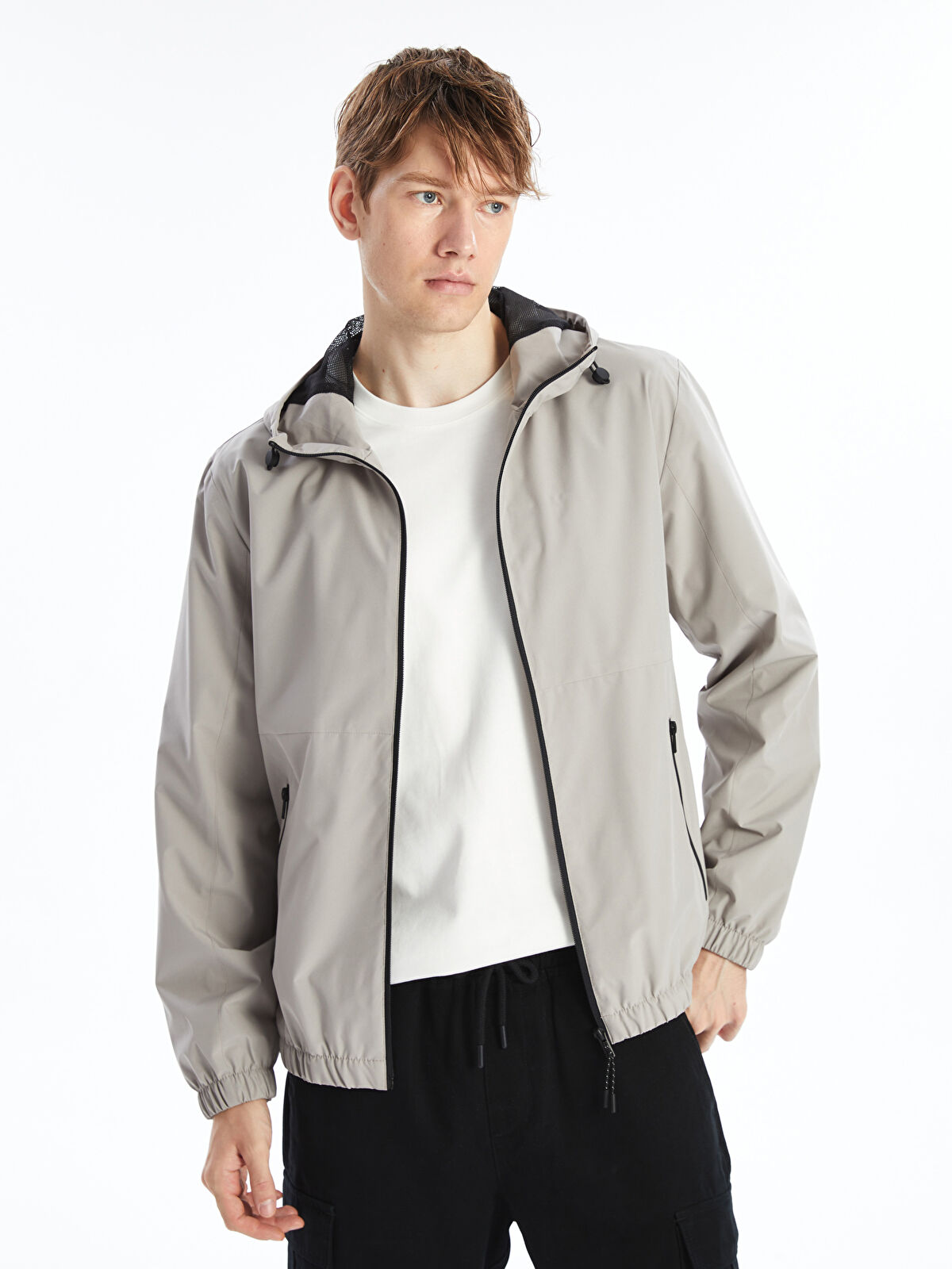 XSIDE Bej Standart Kalıp Kapüşonlu Erkek Mont - W40438Z8-CV3 | LCW