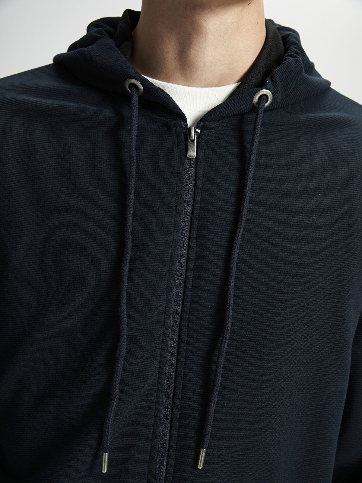LCWAIKIKI Classic Hooded Long Sleeve Men's Zip-Up Sweatshirt