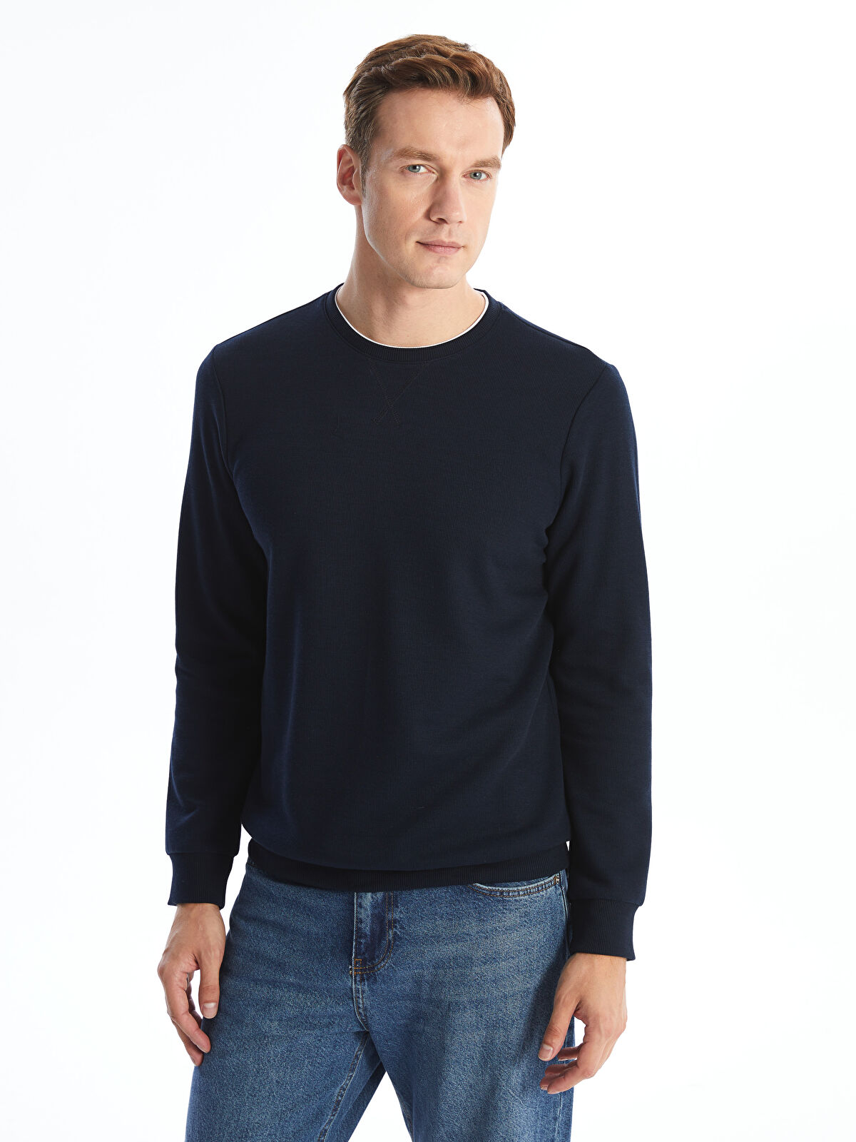 MIDDLE WEIGHT CREW NECK SWEAT SHIRT サイズＬ Mens Crew Neck Sweatshirt | Iron Mountain Workwear