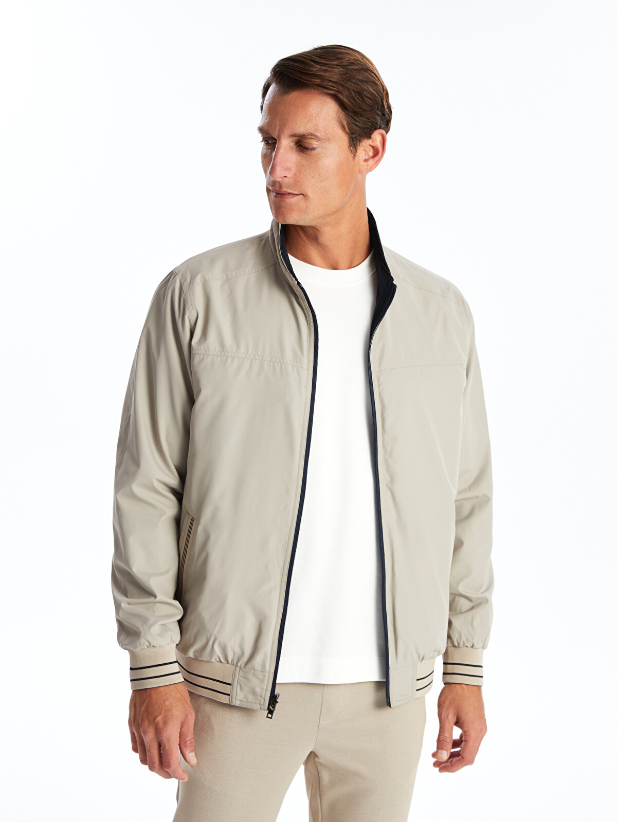 たなか② LCWAIKIKI Classic Funnel Neck Reversible Men's Jacket - W41072Z8