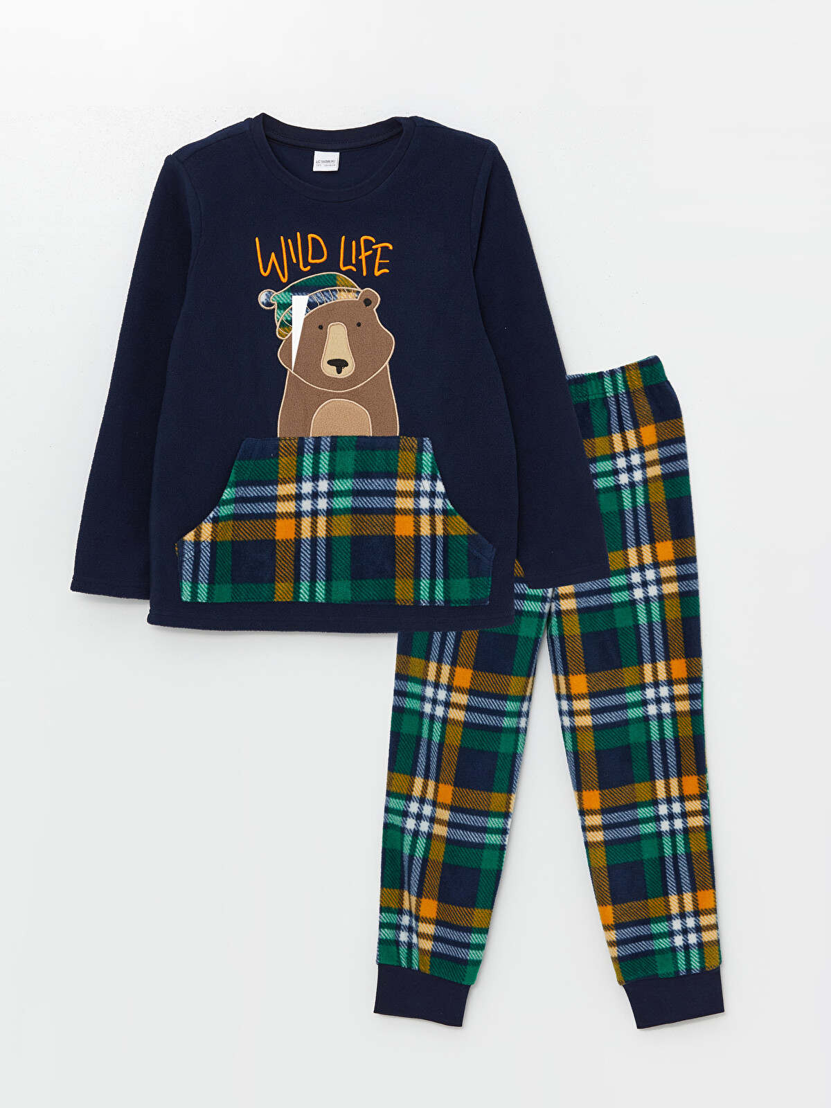 LCW Kids Bisiklet Yaka Erkek Çocuk Pijama Takımı - W41643Z4-JC7