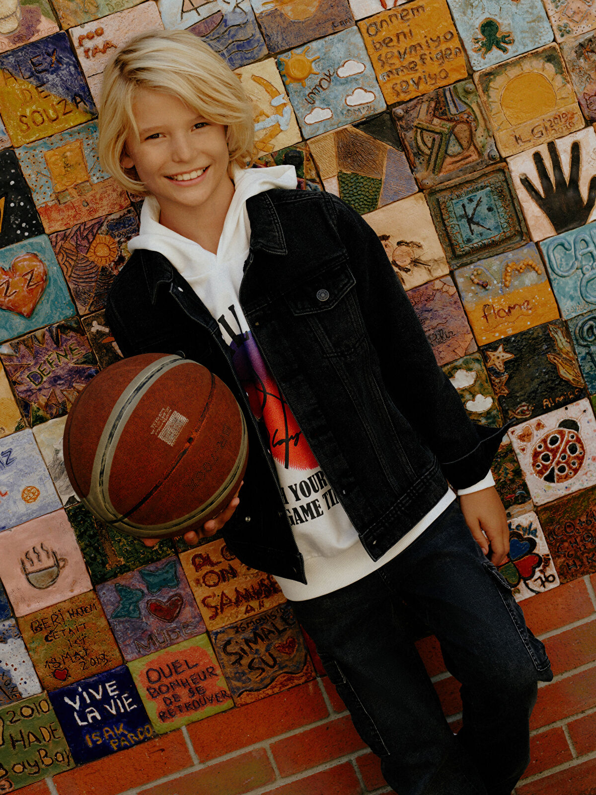 Boy BLACK Jean Jacket -W41932Z4-326 - LC Waikiki