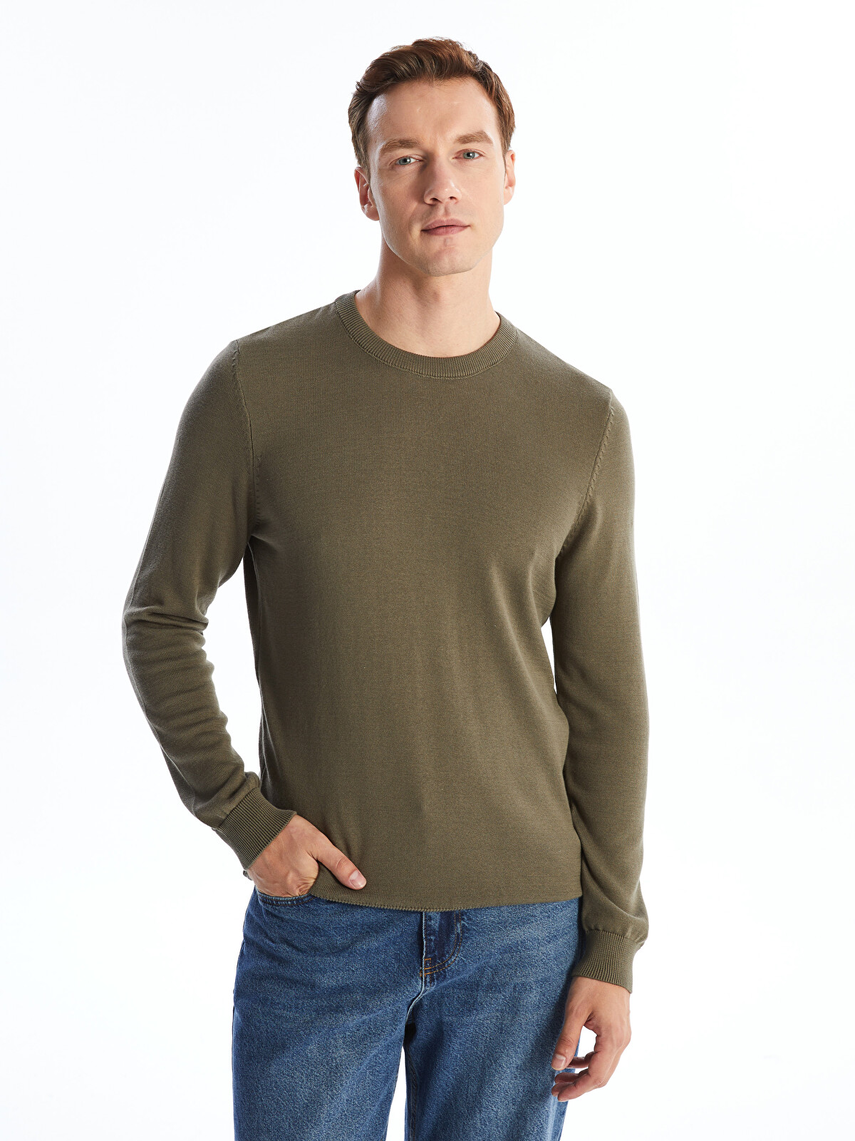 LCWAIKIKI Classic Crew Neck Long Sleeve Men's Tricot Sweater