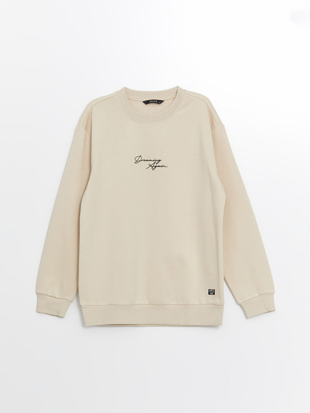 Crew Neck Printed Men's Thick Sweatshirt -W42366Z8-YFT - LC