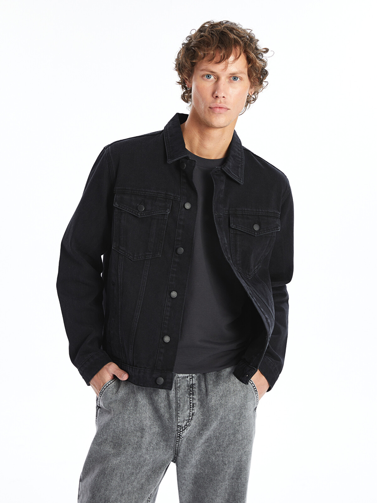 LCW Jeans Standard Fit Men's Denim Jacket - W42788Z8-326 - LC Waikiki