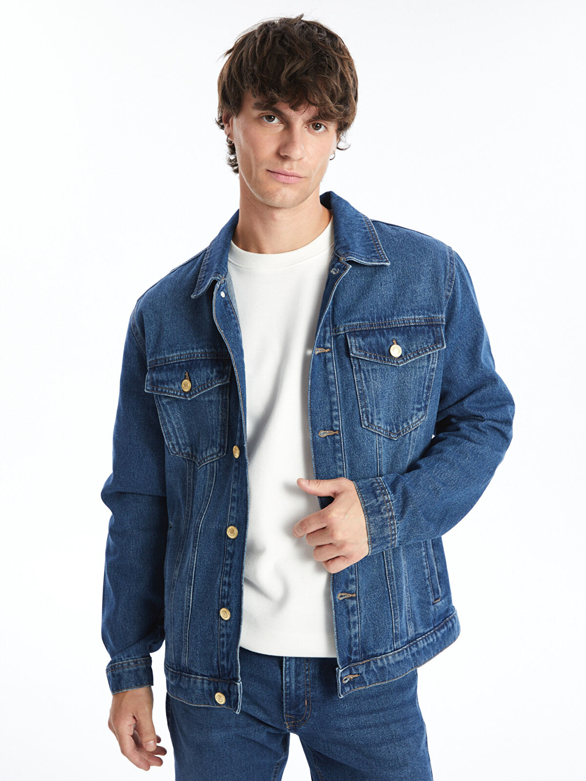 LCW Jeans Standard Fit Men's Denim Jacket - W42790Z8-H45 | LC Waikiki