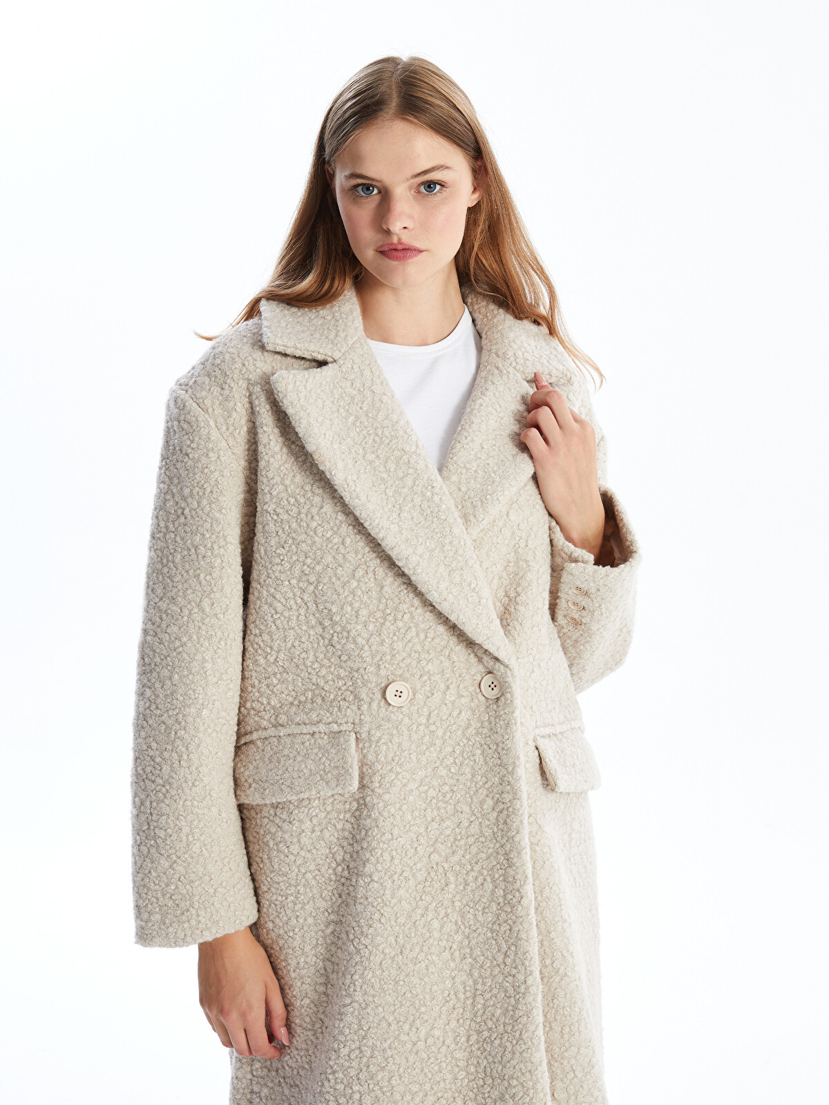 XSIDE Jacket Neckplain Long-sleeve Women's Teddy Coat - W42978Z8