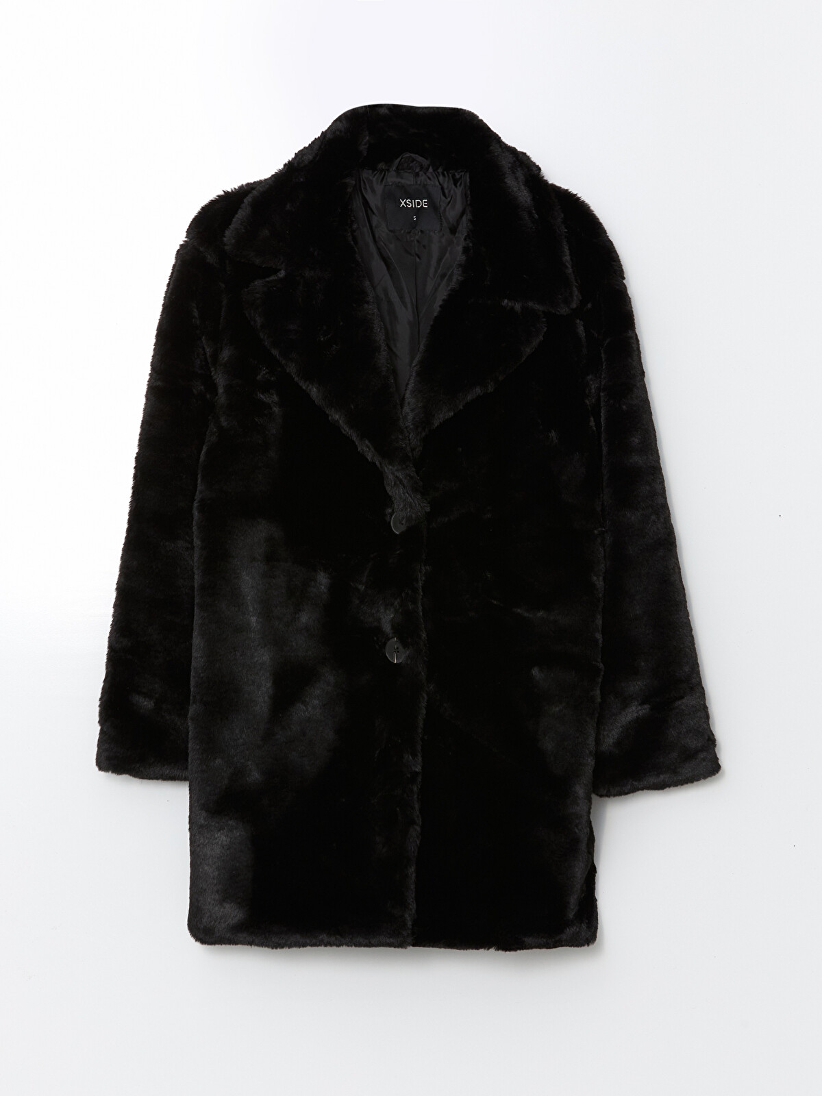 XSIDE Jacket Neck Women's Fur Overcoat - W42980Z8-CVL | LC Waikiki