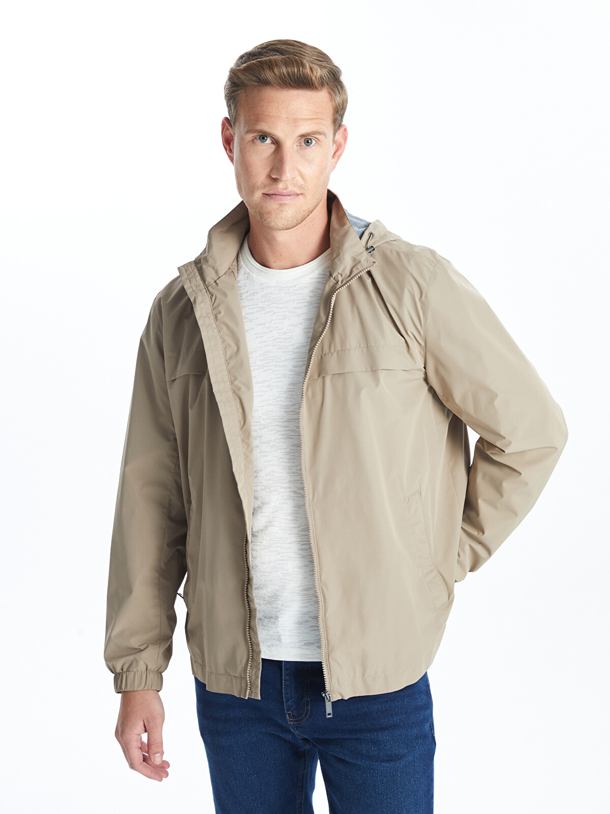 SOUTHBLUE Standard Fit Hooded Men's Coat - W43012Z8-RW0 - LC Waikiki