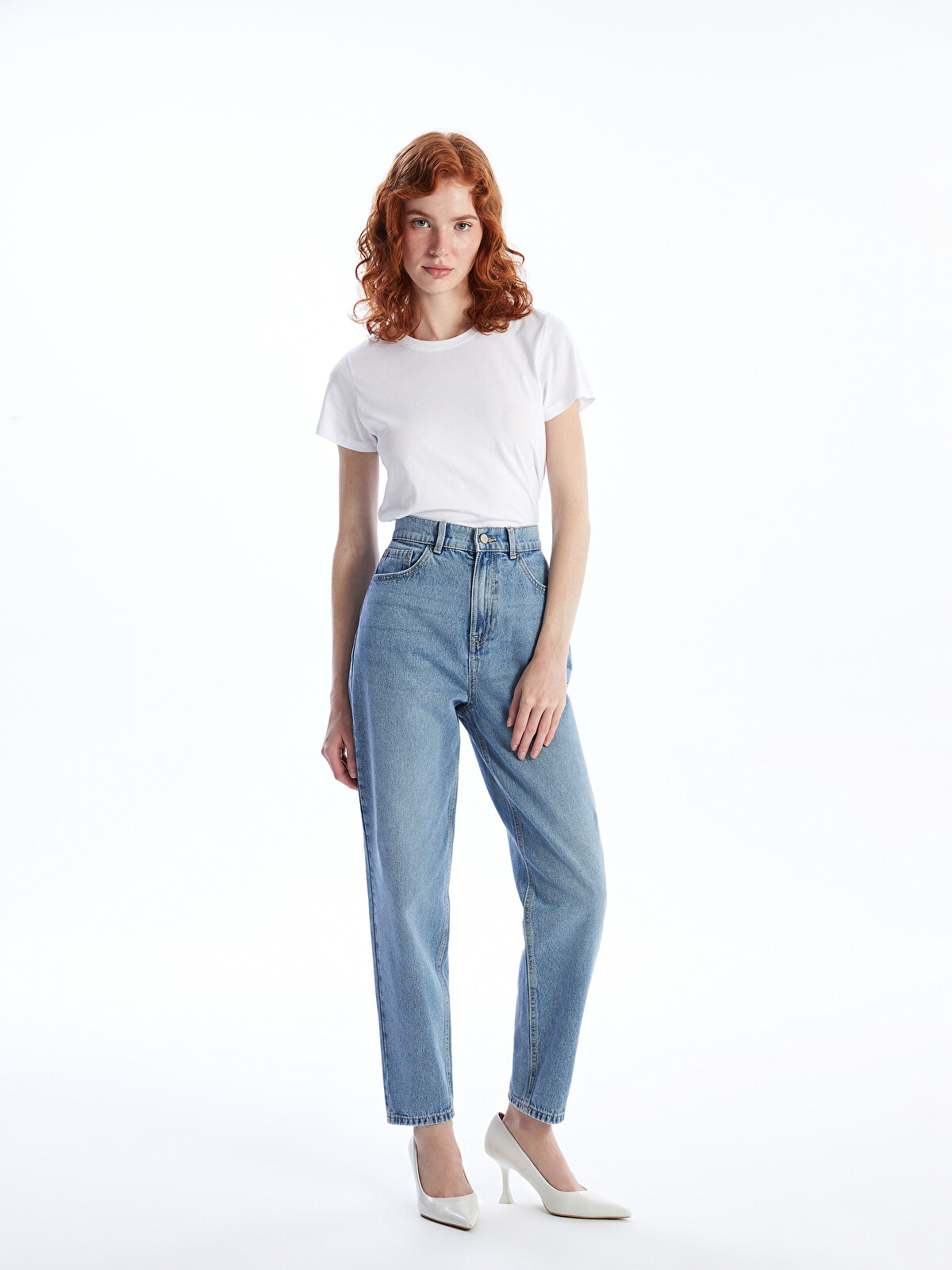 LCW Jeans Mom Fit Kadın Jean Pantolon - W43182Z8-311 | LC Waikiki
