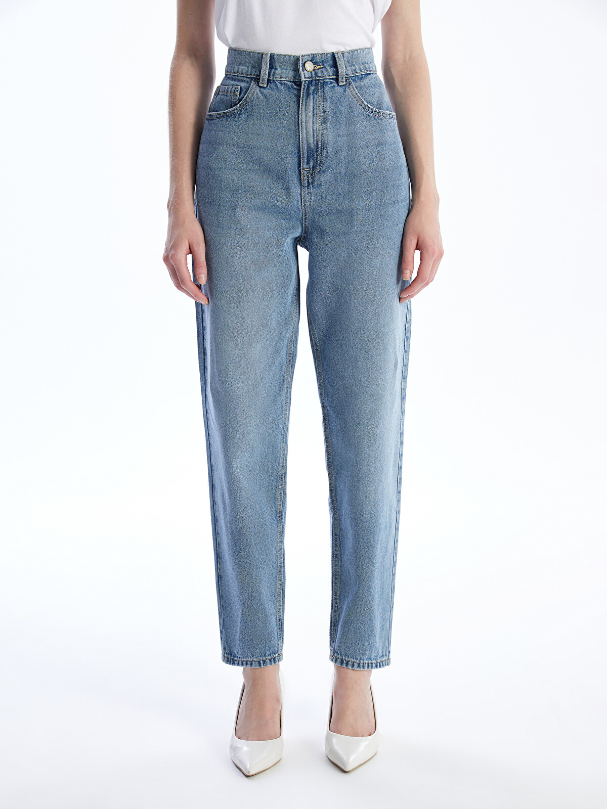 LCW Jeans Mom Fit Kadın Jean Pantolon - W43182Z8-311 | LC Waikiki