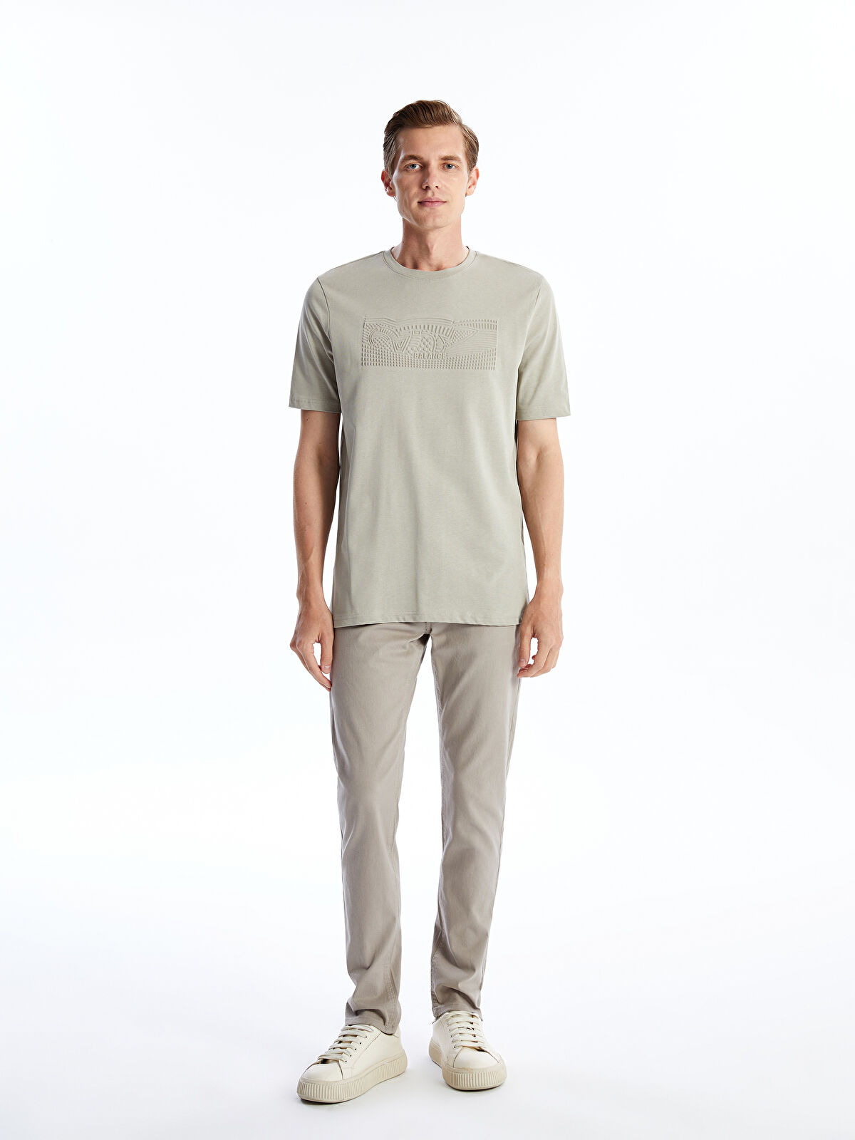 LCWAIKIKI Classic Crew Neck Short Sleeve Printed Combed Cotton