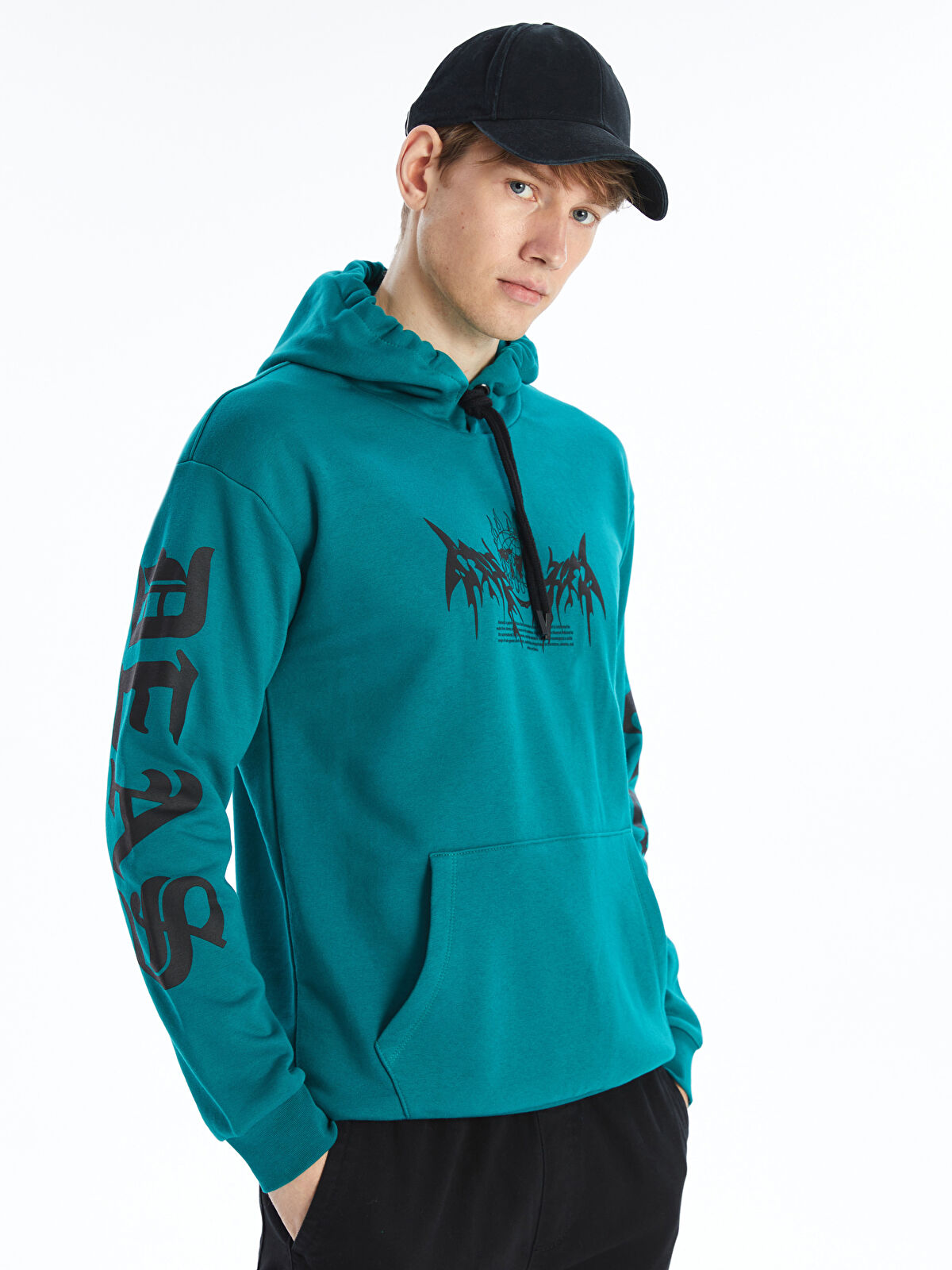 【COLOR iN ID】In And Zipper Big Bag XSIDE Long Sleeve Printed Men's Thick Hoodie -W44775Z8-VAK