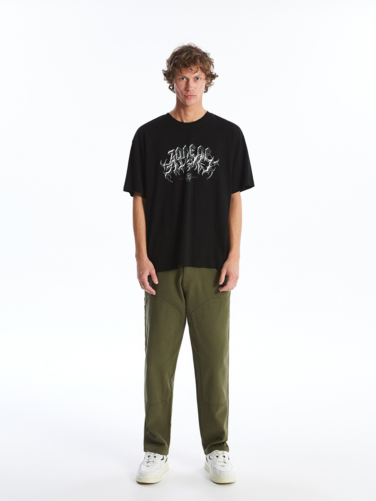 ♡ ページ（w44 w46） XSIDE Crew Neck Short Sleeve Printed Combed Cotton Men's T-shirt