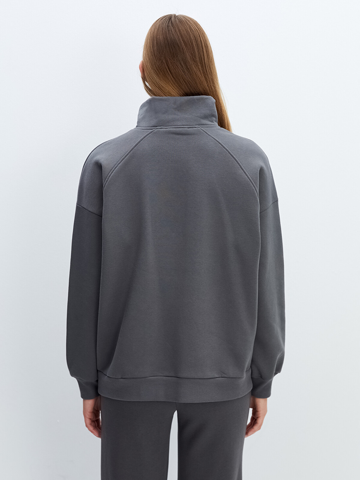 LCW Vision Funnel Neck Oversize Women's Thick Sweatshirt