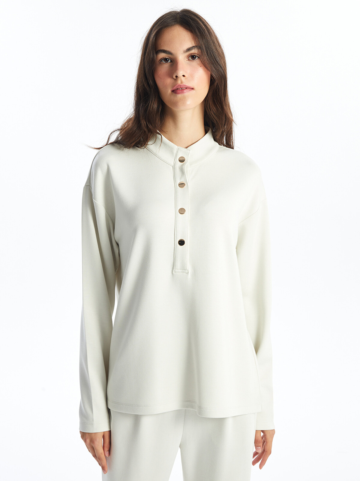 LCW Vision Funnel Neck Women's Sweatshirt - W45200Z8-VF5 | LC Waikiki