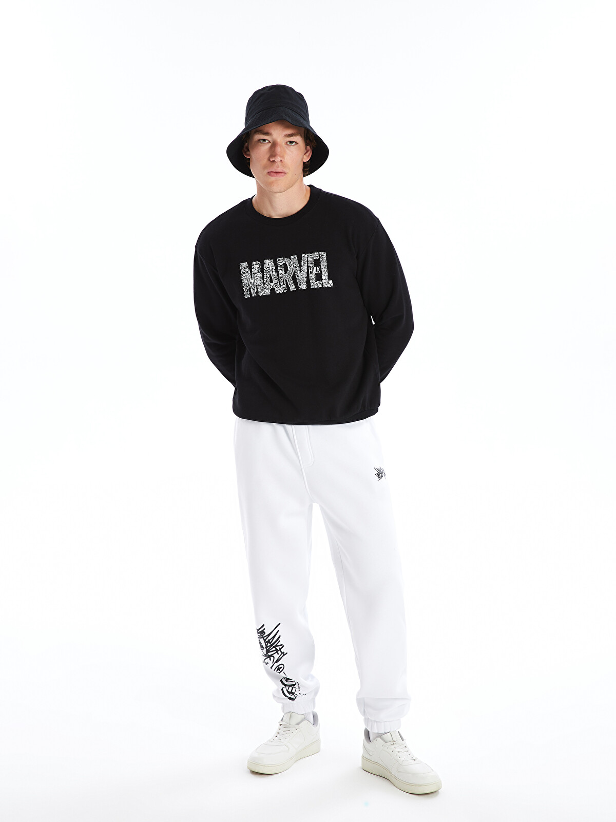 XSIDE Crew Neck Long Sleeve Marvel Printed Men's Thick Sweatshirt