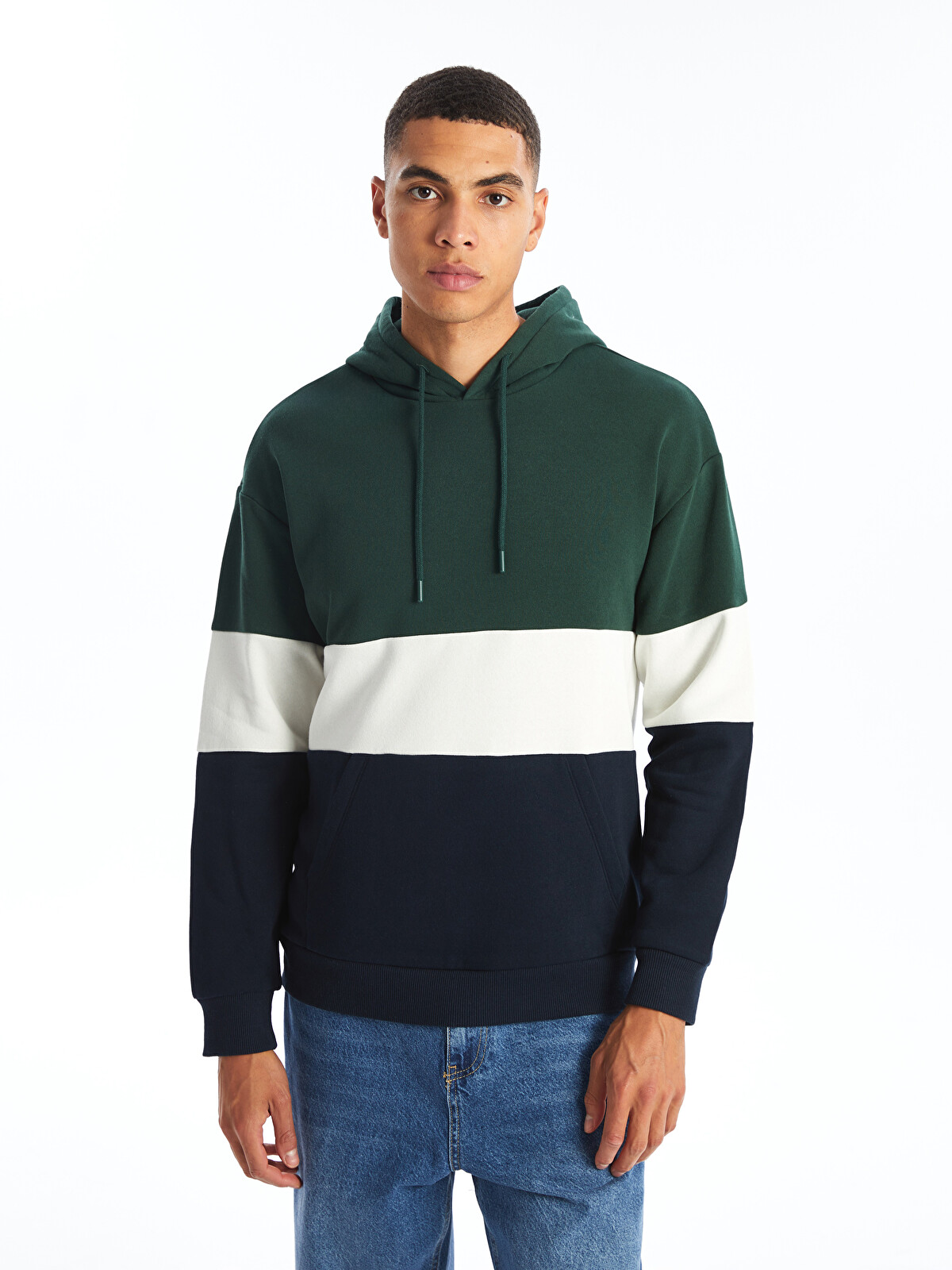 XSIDE Long Sleeve Men's Thick Hoodie - W46818Z8-YDD - LC Waikiki