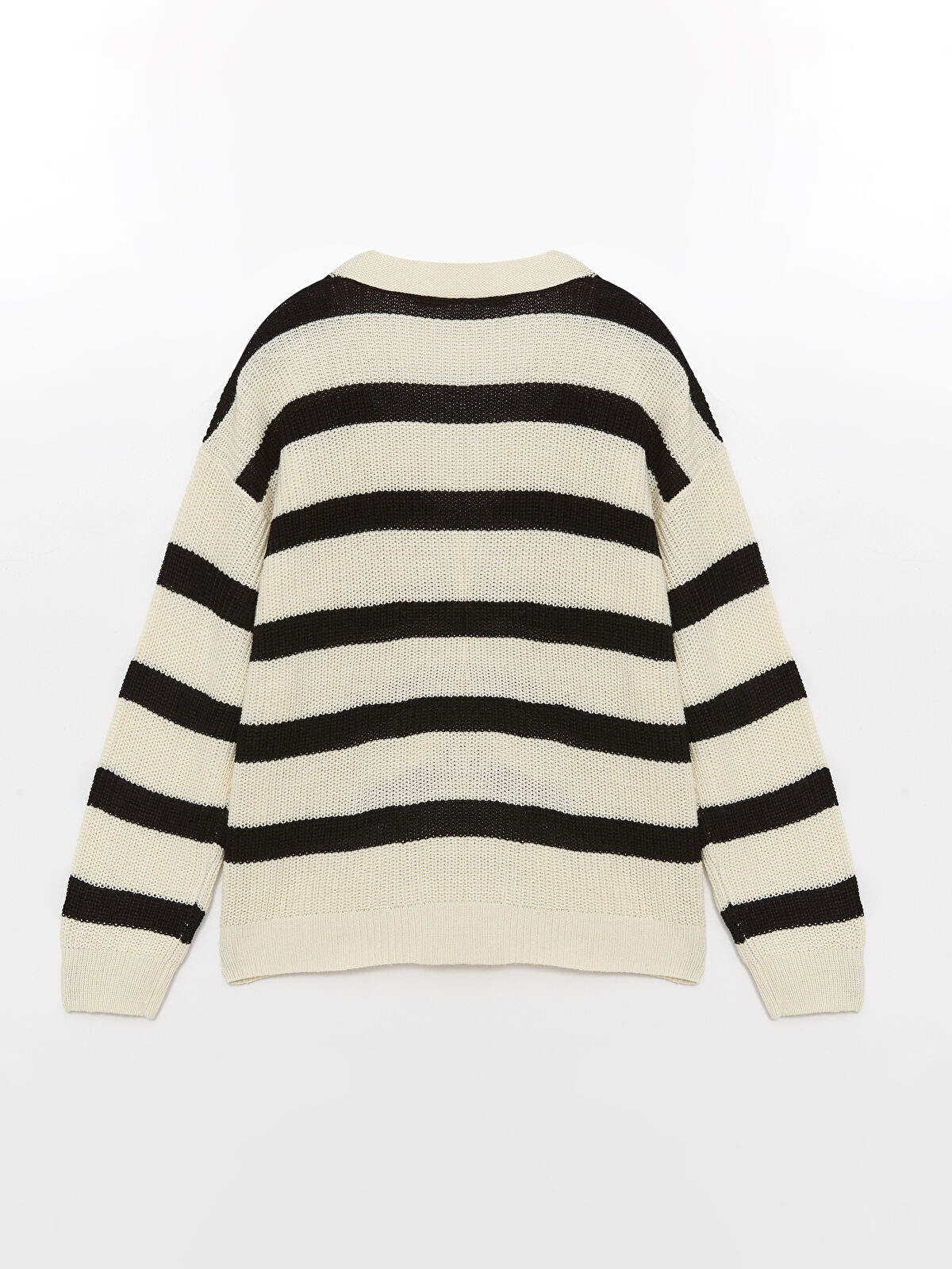LCW Vision V-Neck Color Block Long Sleeve Oversize Women's