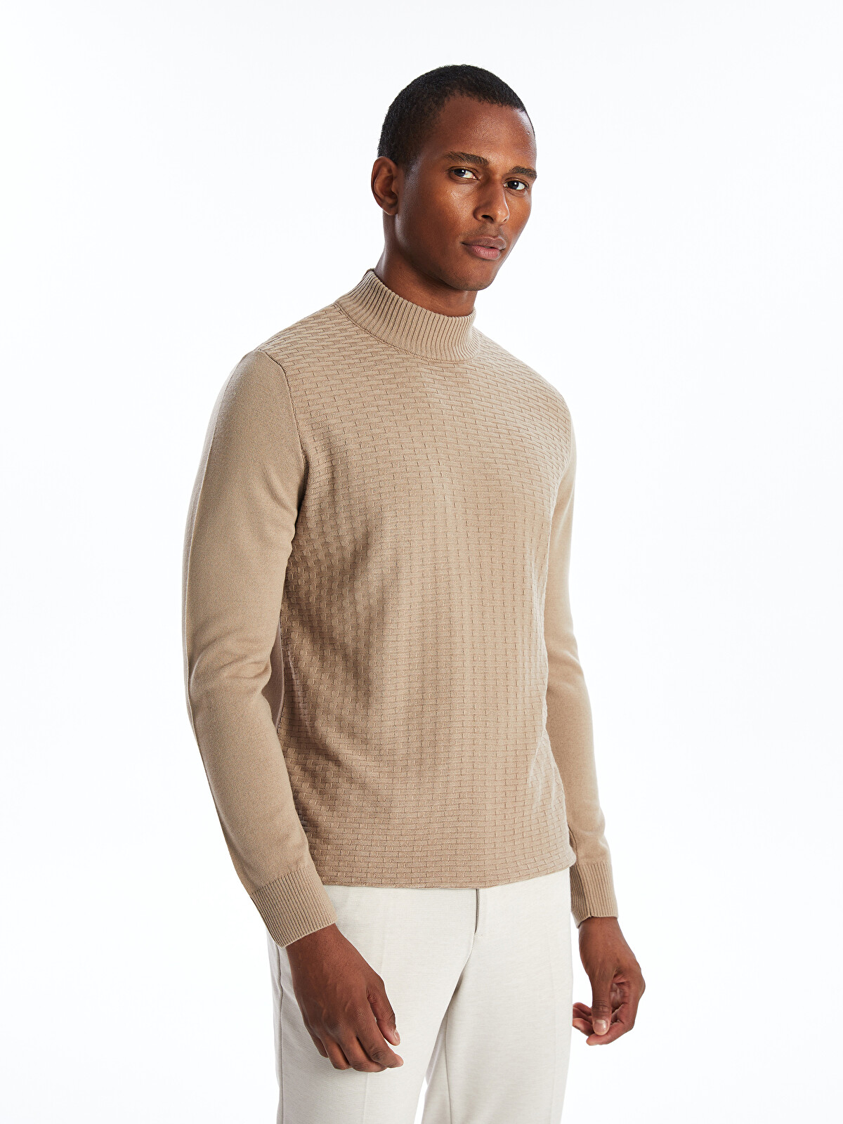 SOUTHBLUE Half Turtleneck Long Sleeve Men's Knitwear Sweater