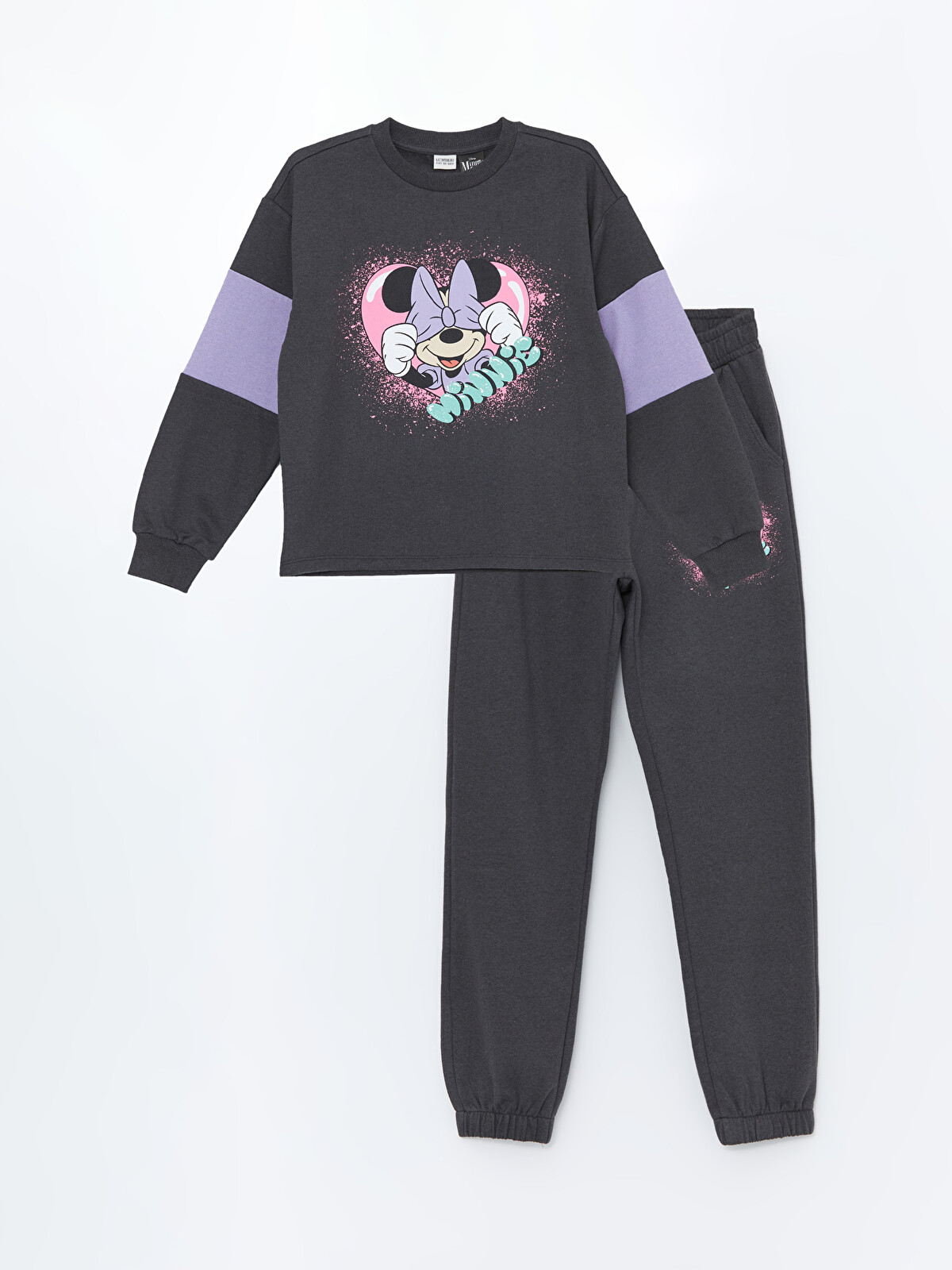 LCW Kids Minnie Mouse Printed Girls' Thick Tracksuit Set