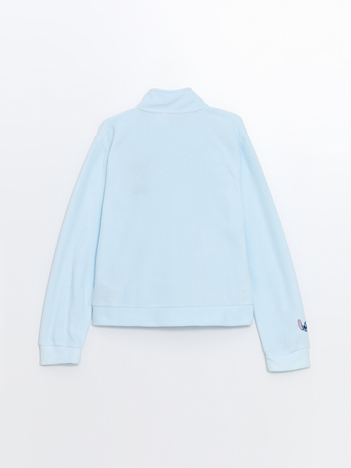 LCW Kids Stitch Baskılı Polar Kız Çocuk Fermuarlı Sweatshirt