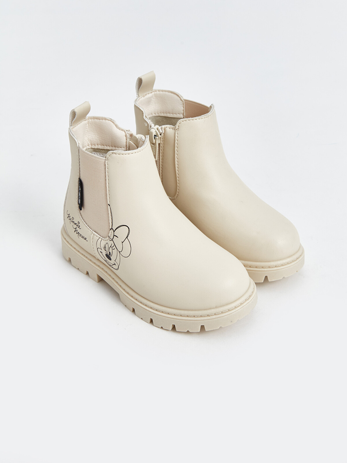 LCW STEPS Zippered Minnie Mouse Printed Baby Girls' Boot