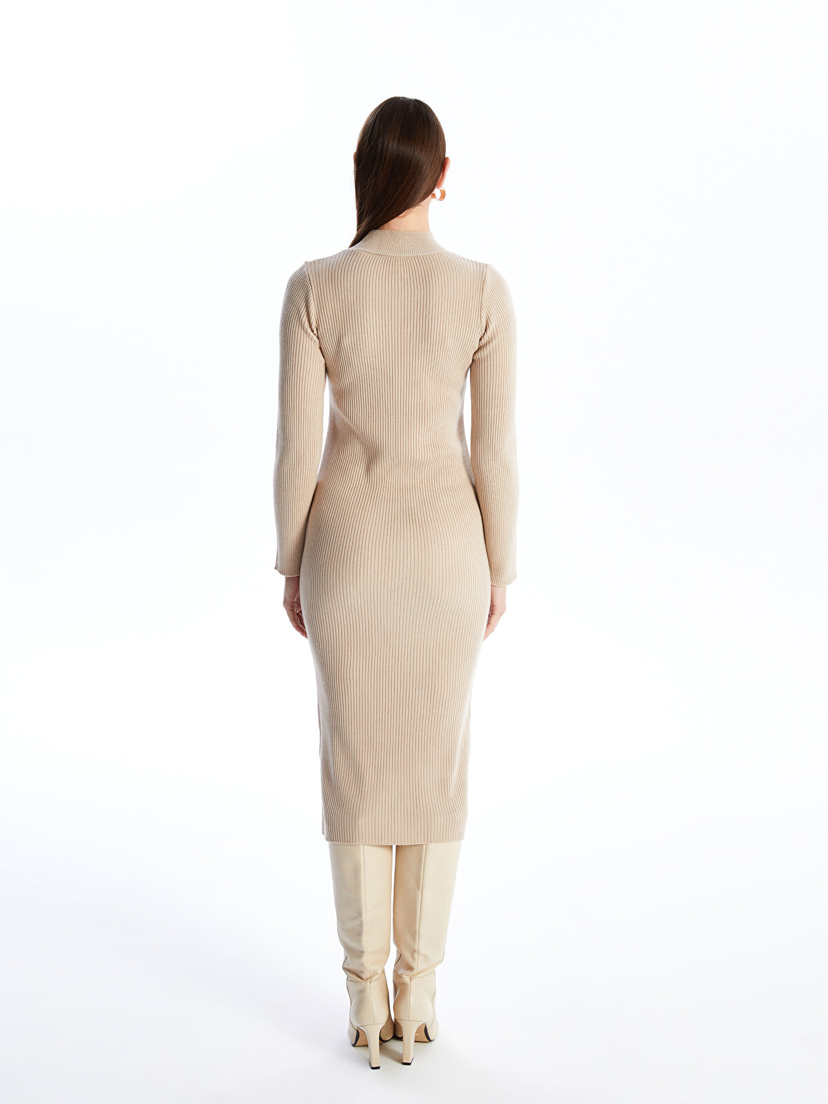 LCWAIKIKI Classic Half Turtleneck Women's Knitwear Dress