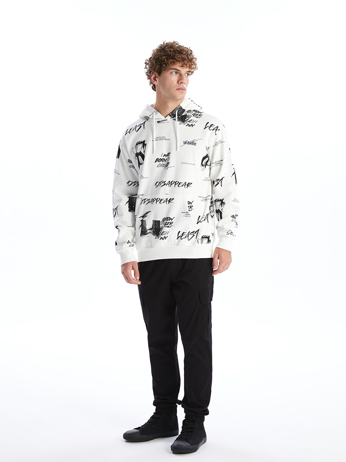 2025年レディースファッション福袋特集 Men's Printed Sleeve Long XSIDE Thick -W4BE09Z8-R9J Hoodie ウェア