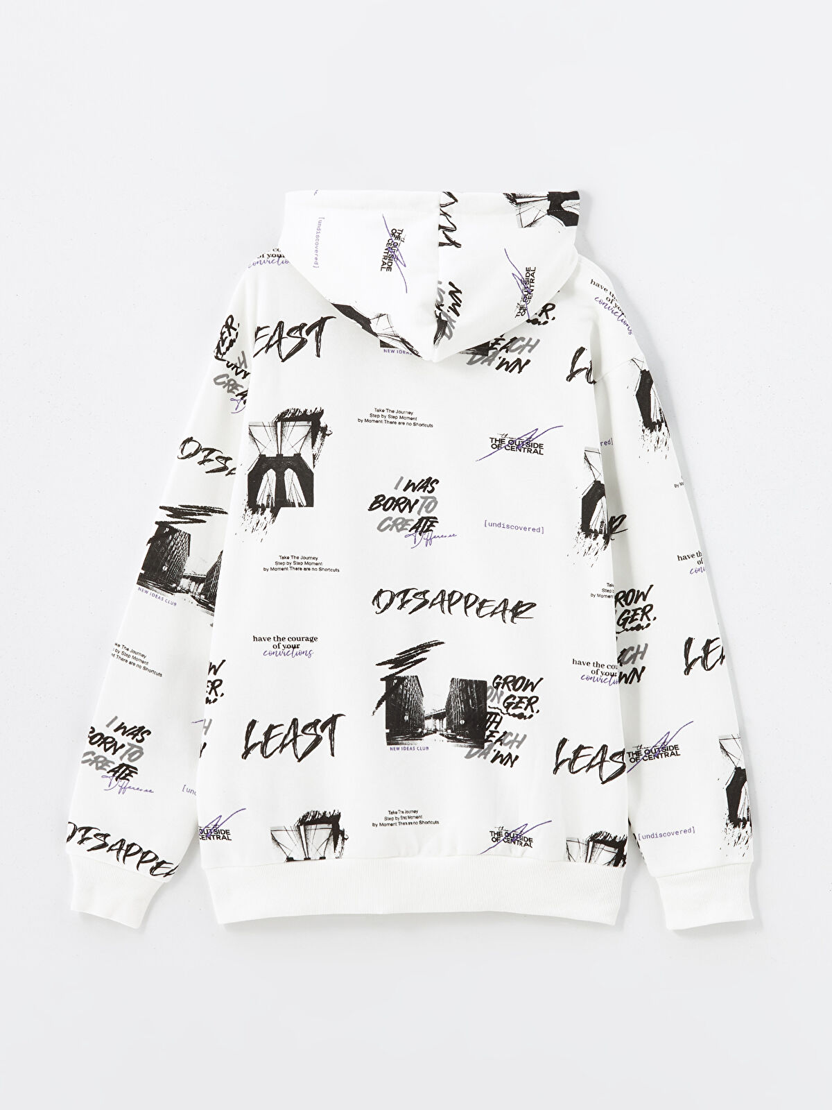 XSIDE Long Sleeve Printed Men's Thick Hoodie -W4BE09Z8-R9J